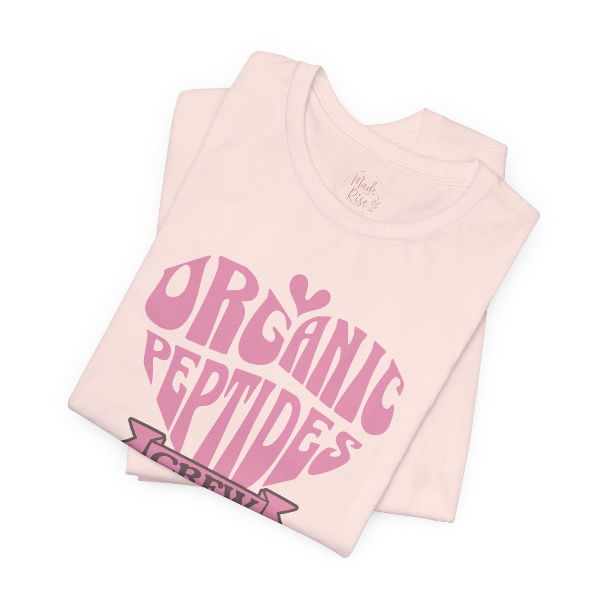 Organic Peptides Tee — Cute Retro Script Graphic T-Shirt