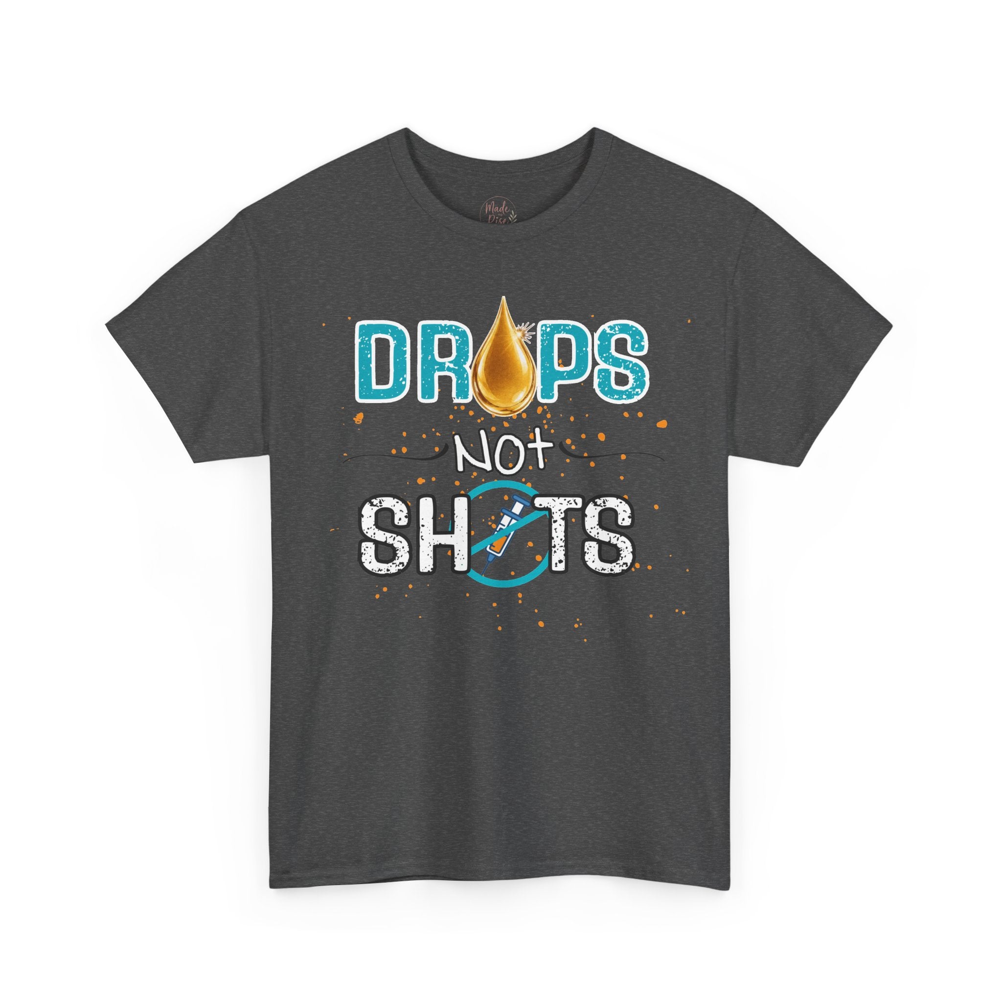 Drops not Shots Blue Graphic Tee