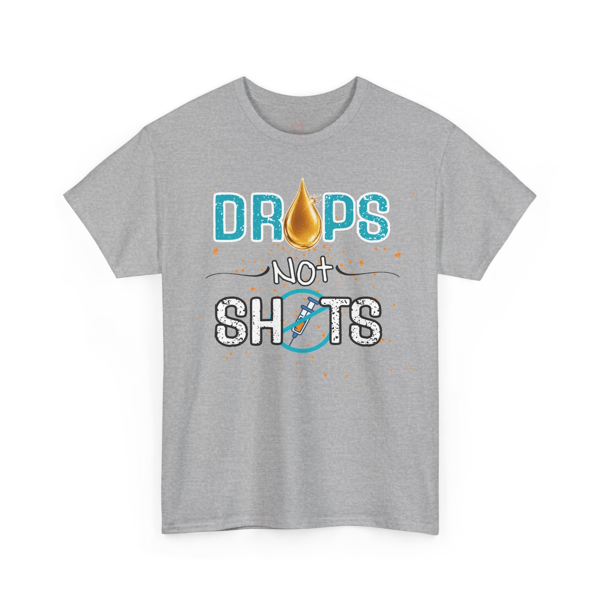 Drops not Shots Blue Graphic Tee