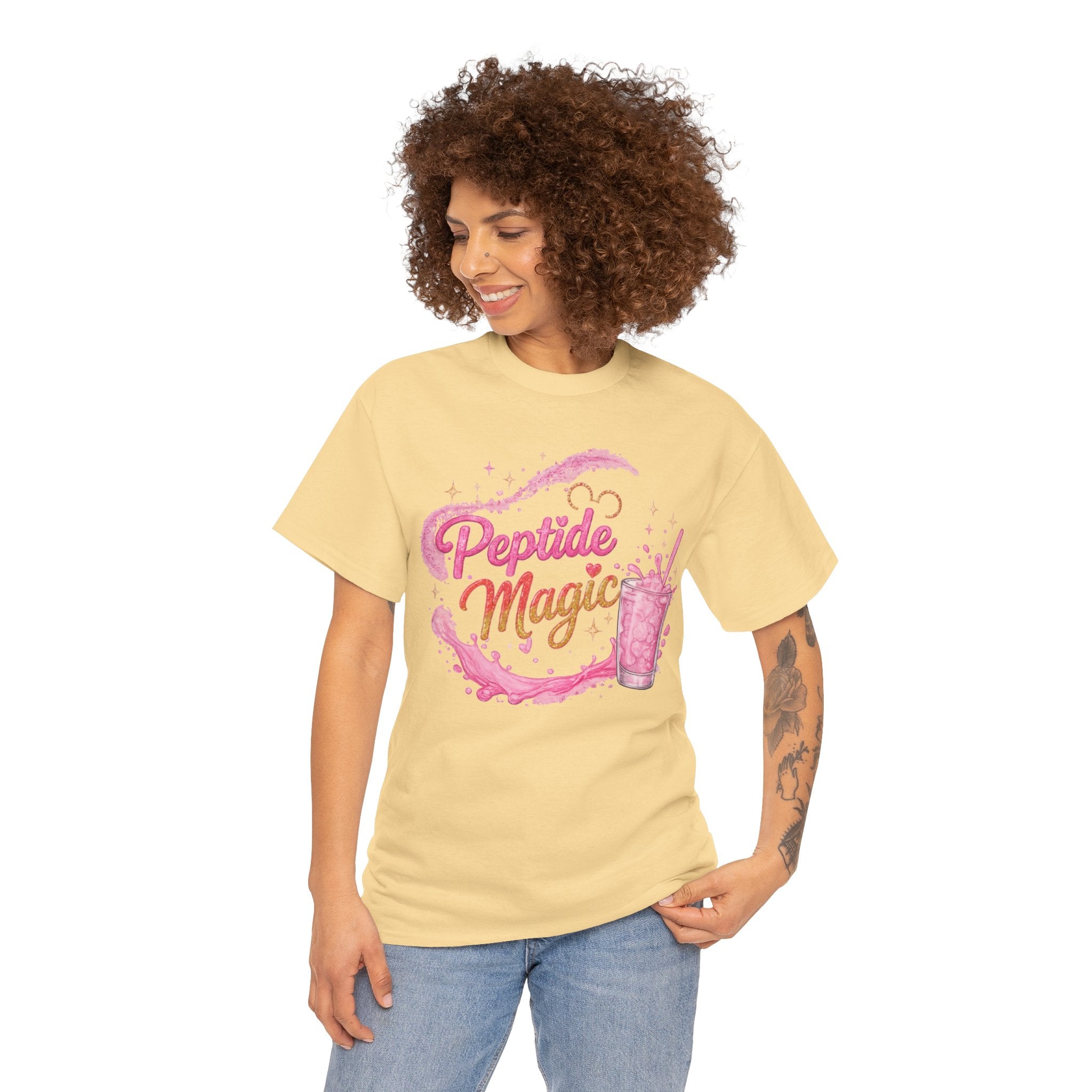 Peptide Magic Tee - Pink Milkshake Aesthetic Graphic T-Shirt
