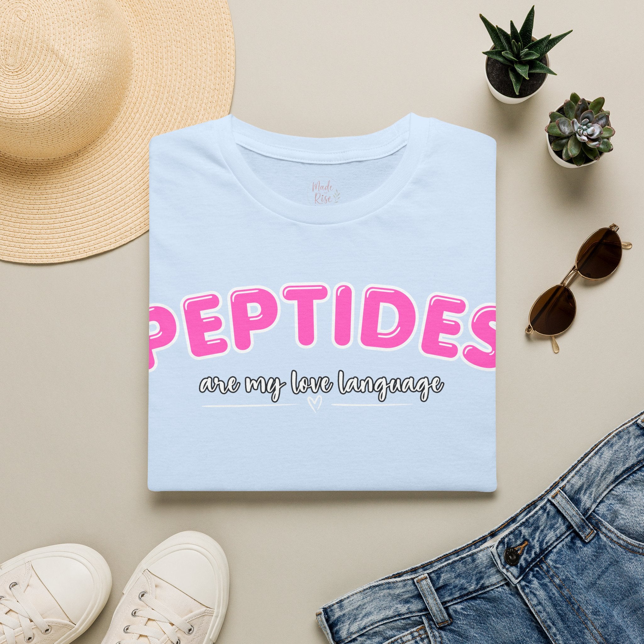 Peptides Are My Love Language T-Shirt Pink