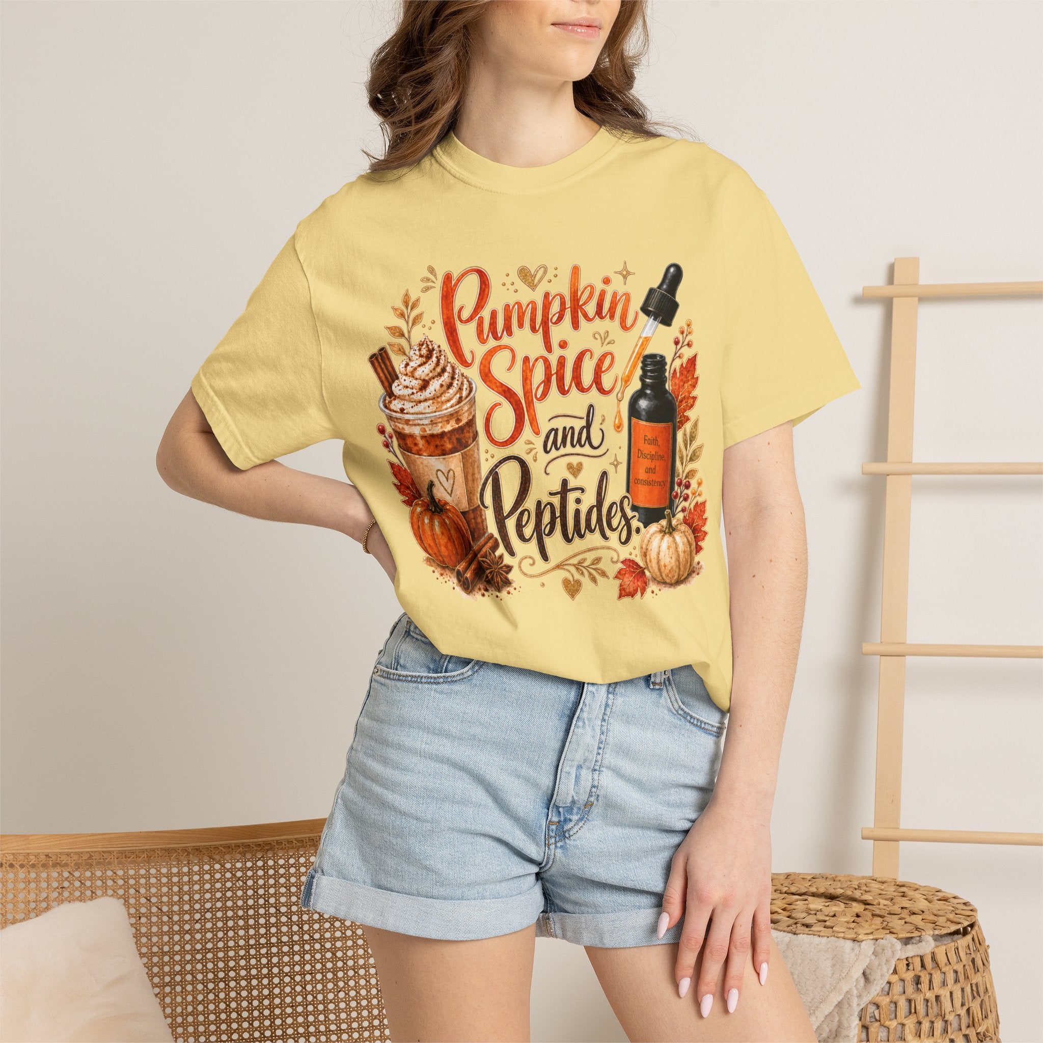 Pumpkin Spice and Peptides T-Shirt