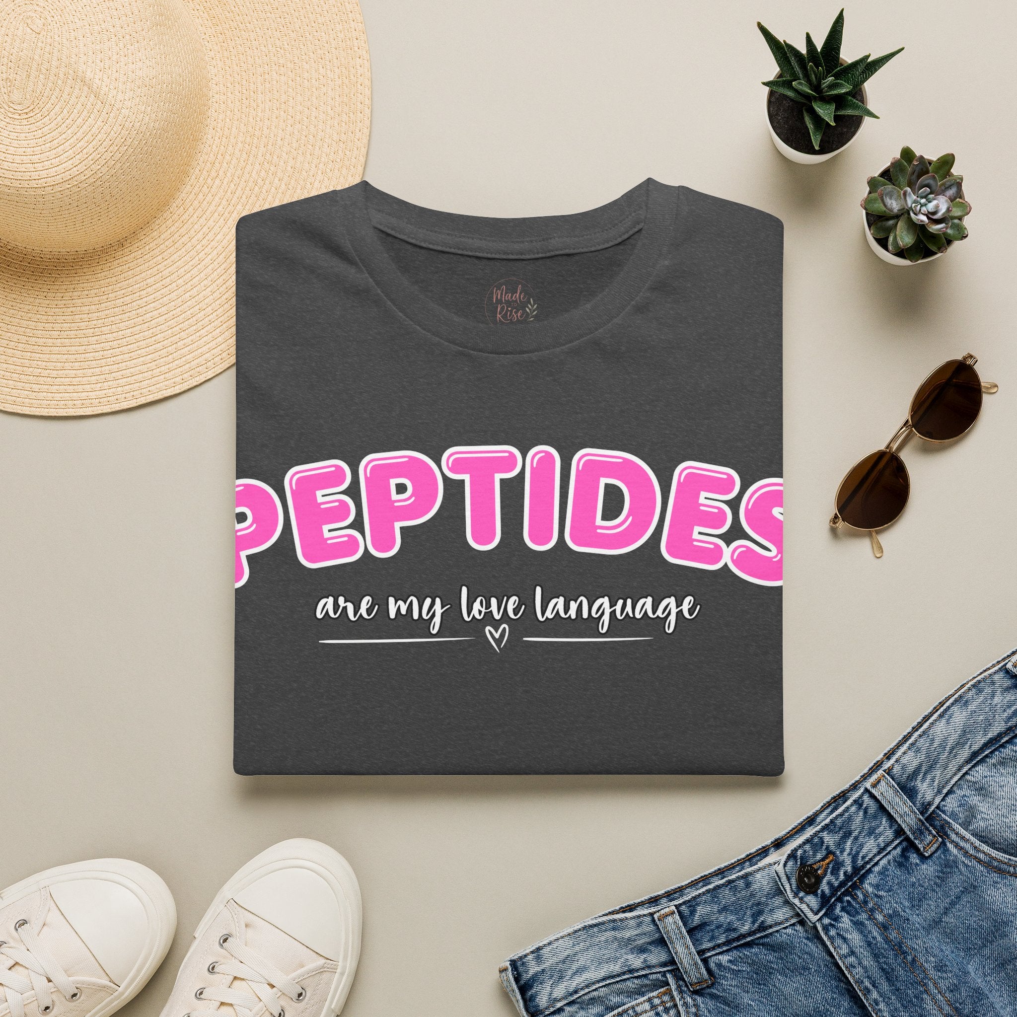 Peptides Are My Love Language T-Shirt Pink