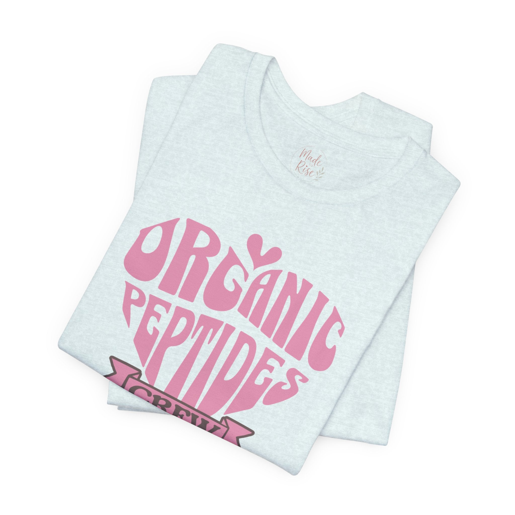 Organic Peptides Tee — Cute Retro Script Graphic T-Shirt