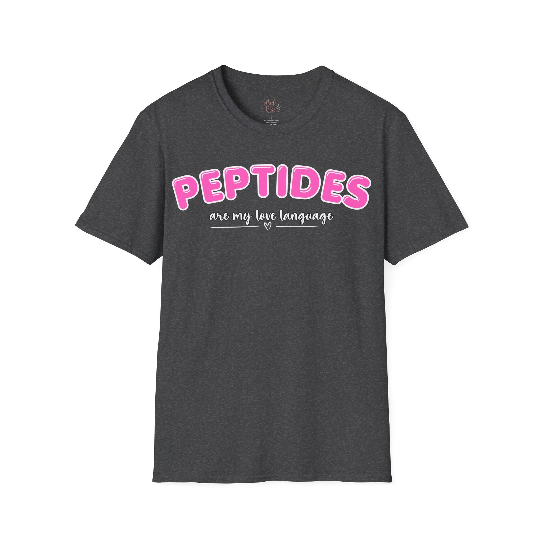 Peptides Are My Love Language T-Shirt Pink