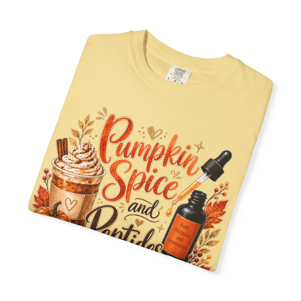 Pumpkin Spice and Peptides T-Shirt