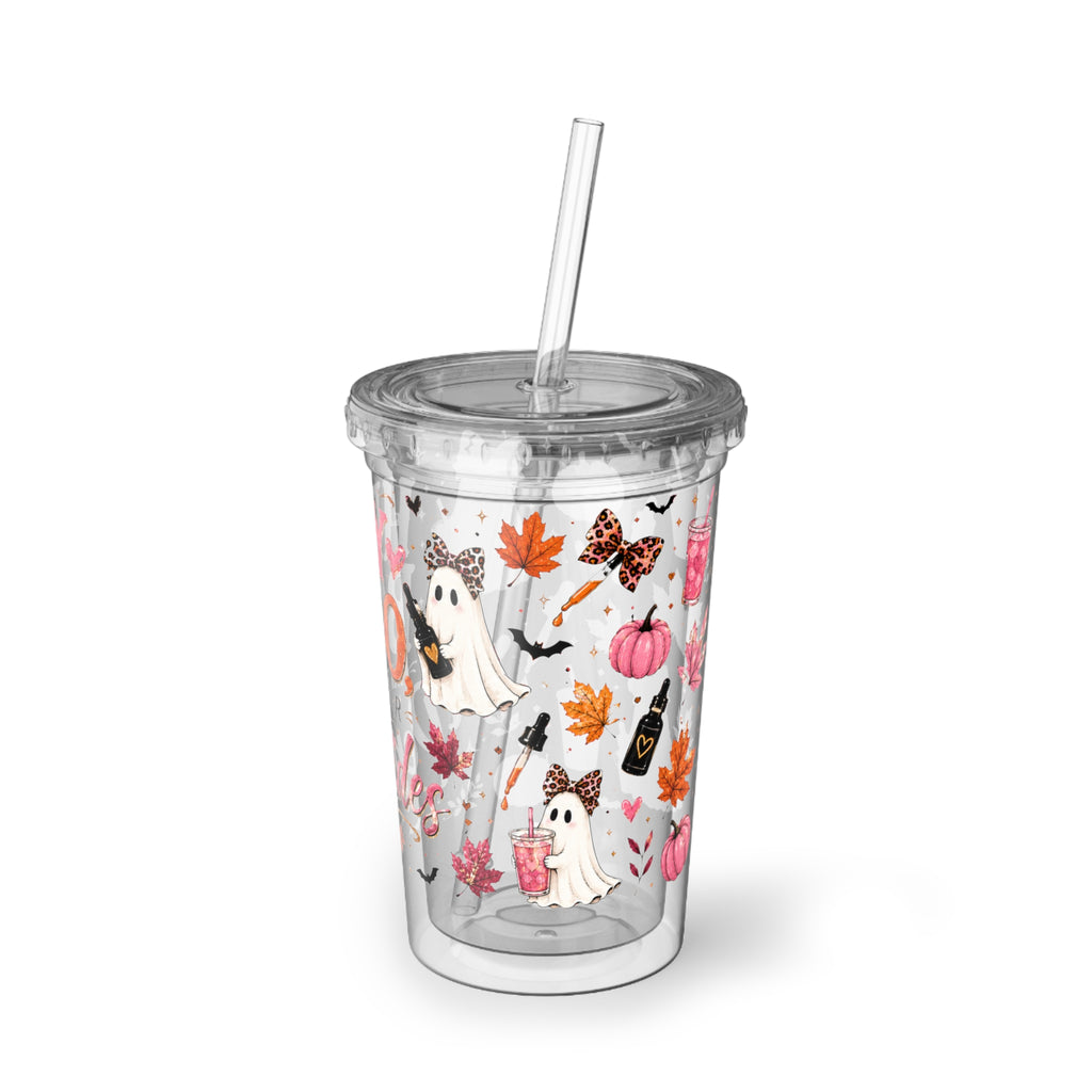 Autumn 'Hey Boo' Ghost Acrylic Tumbler