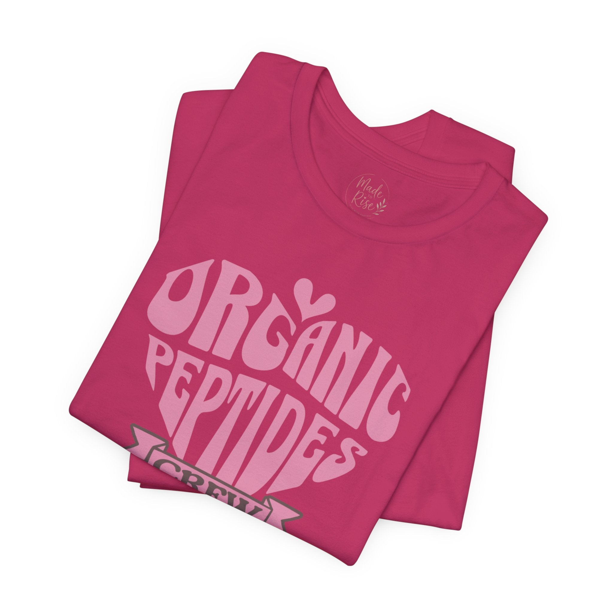 Organic Peptides Tee — Cute Retro Script Graphic T-Shirt