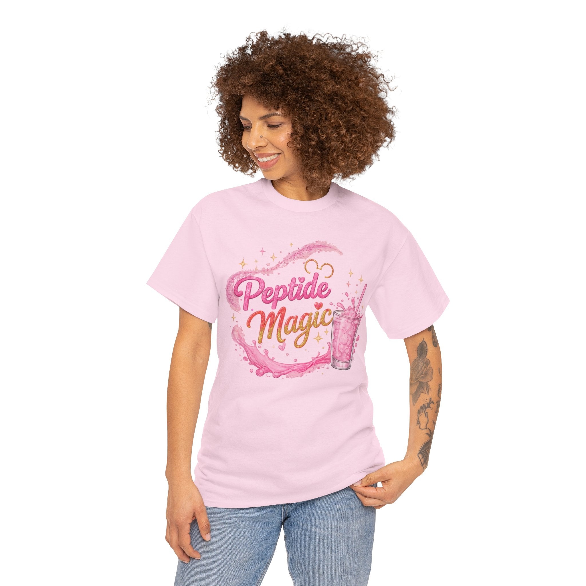 Peptide Magic Tee - Pink Milkshake Aesthetic Graphic T-Shirt