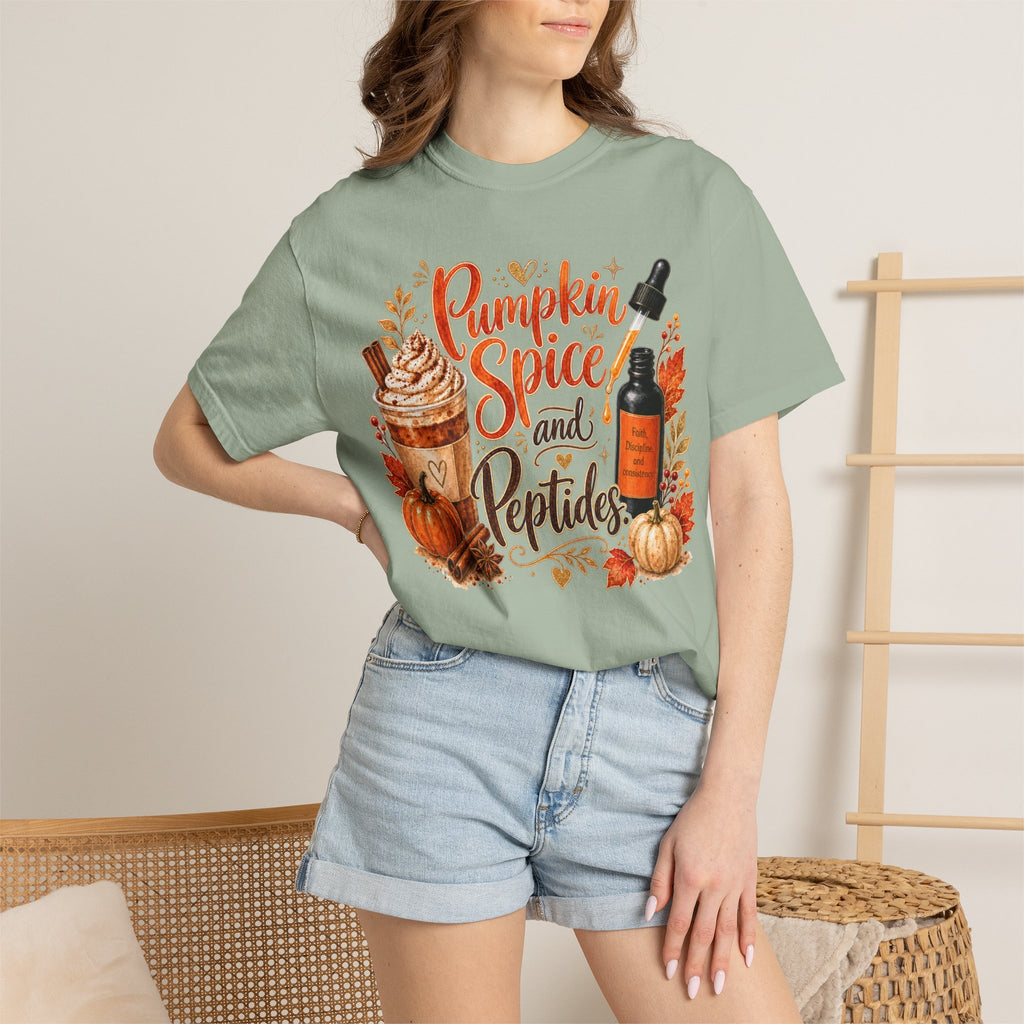 Pumpkin Spice and Peptides T-Shirt