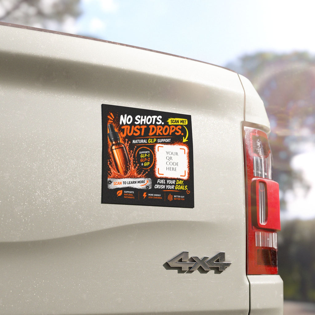 Car Magnet ~Natural Peptide Drops Promo-Customizable QR Code
