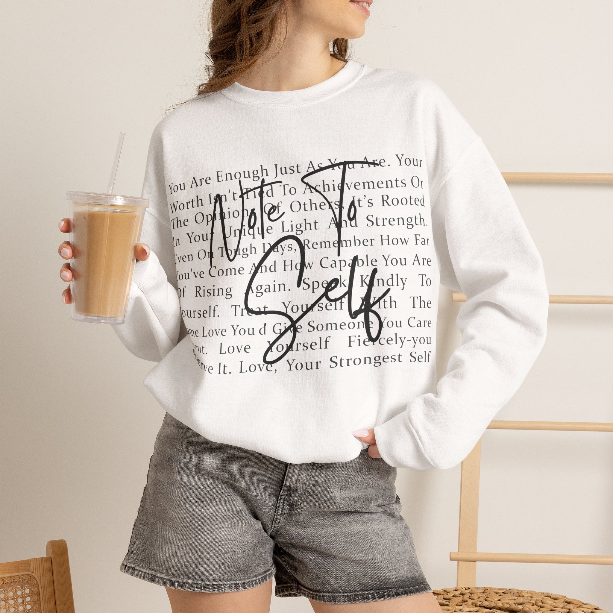 You Are Enough Crewneck Sweatshirt – Inspirational Self-Love Pullover
