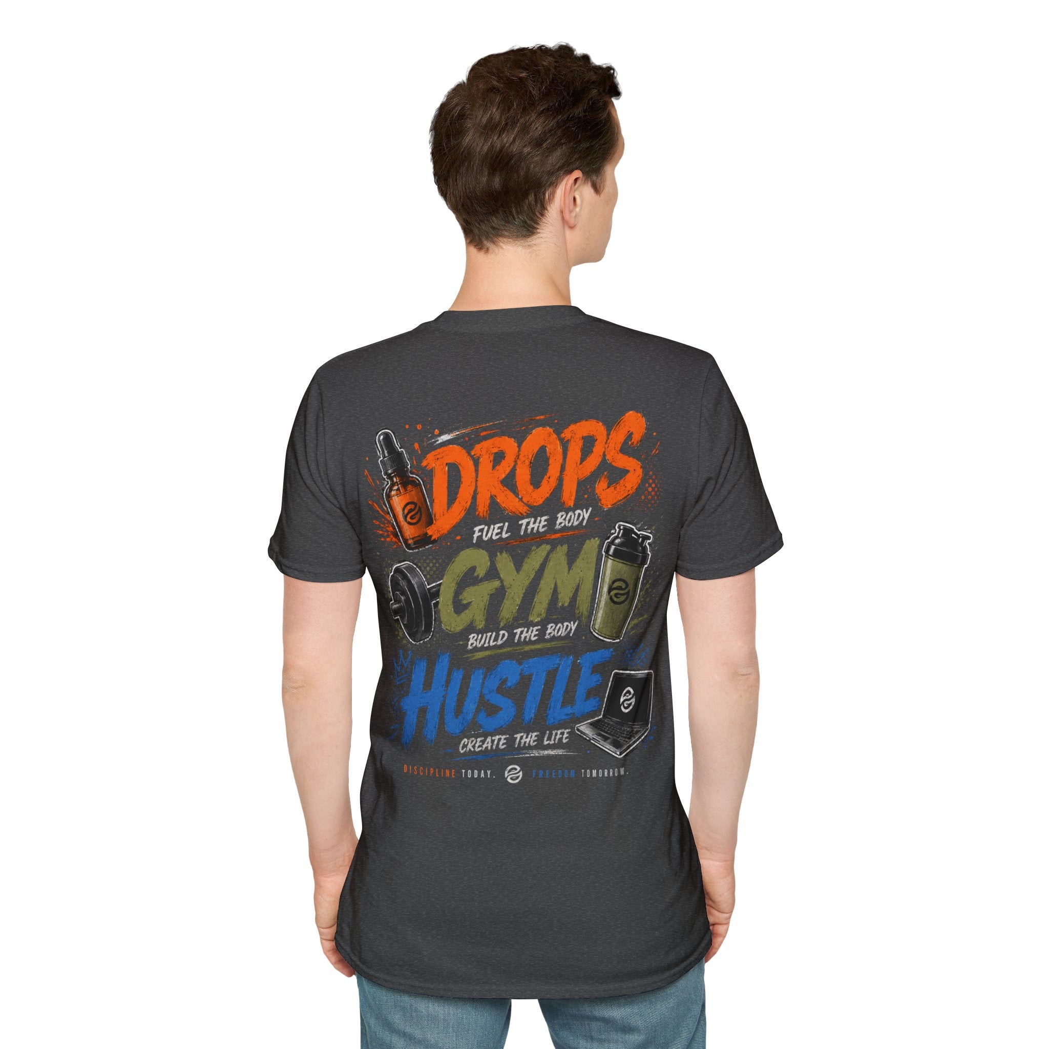 Men's Discipline • Dedication • Domination T-Shirt — Motivational Fitness Tee