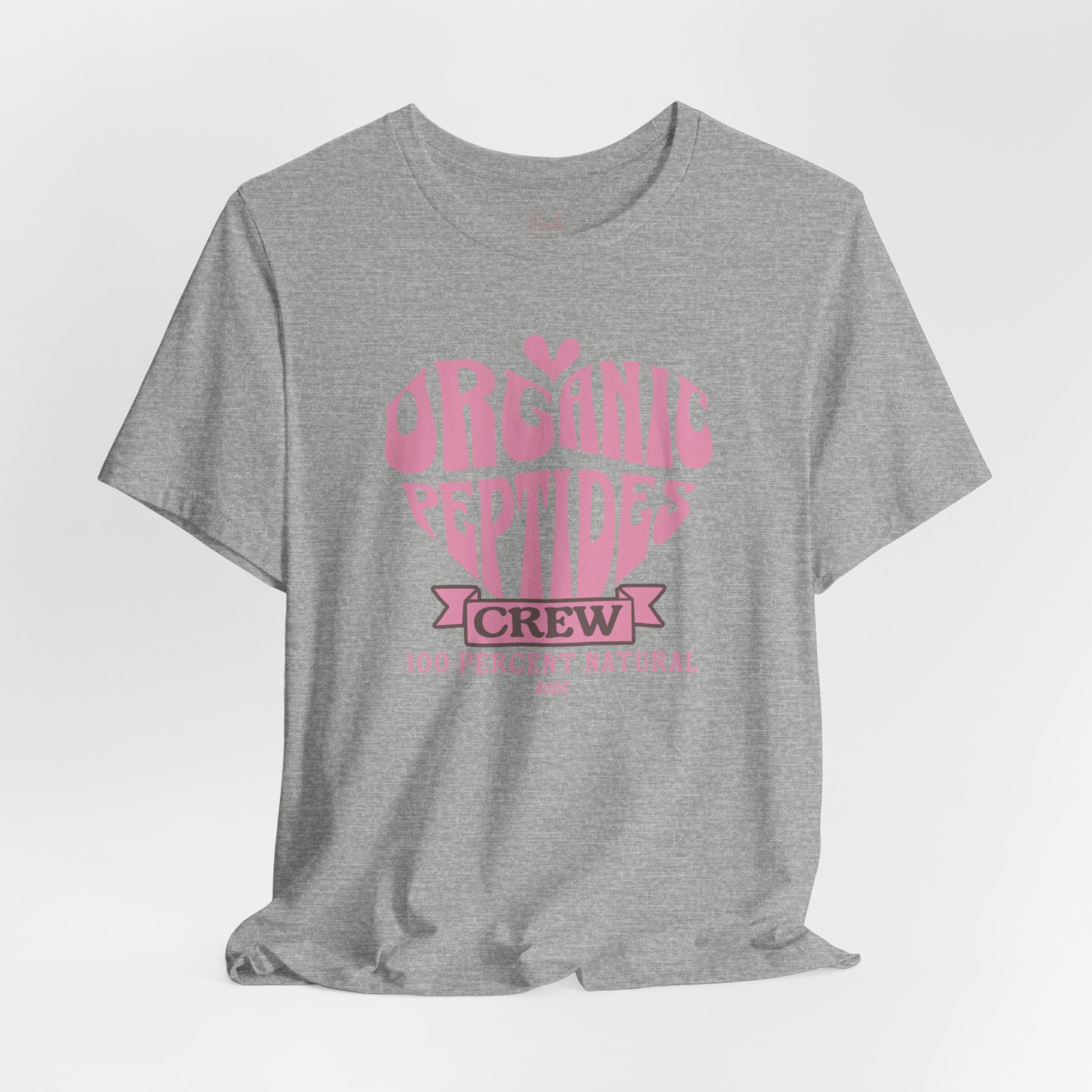Organic Peptides Tee — Cute Retro Script Graphic T-Shirt