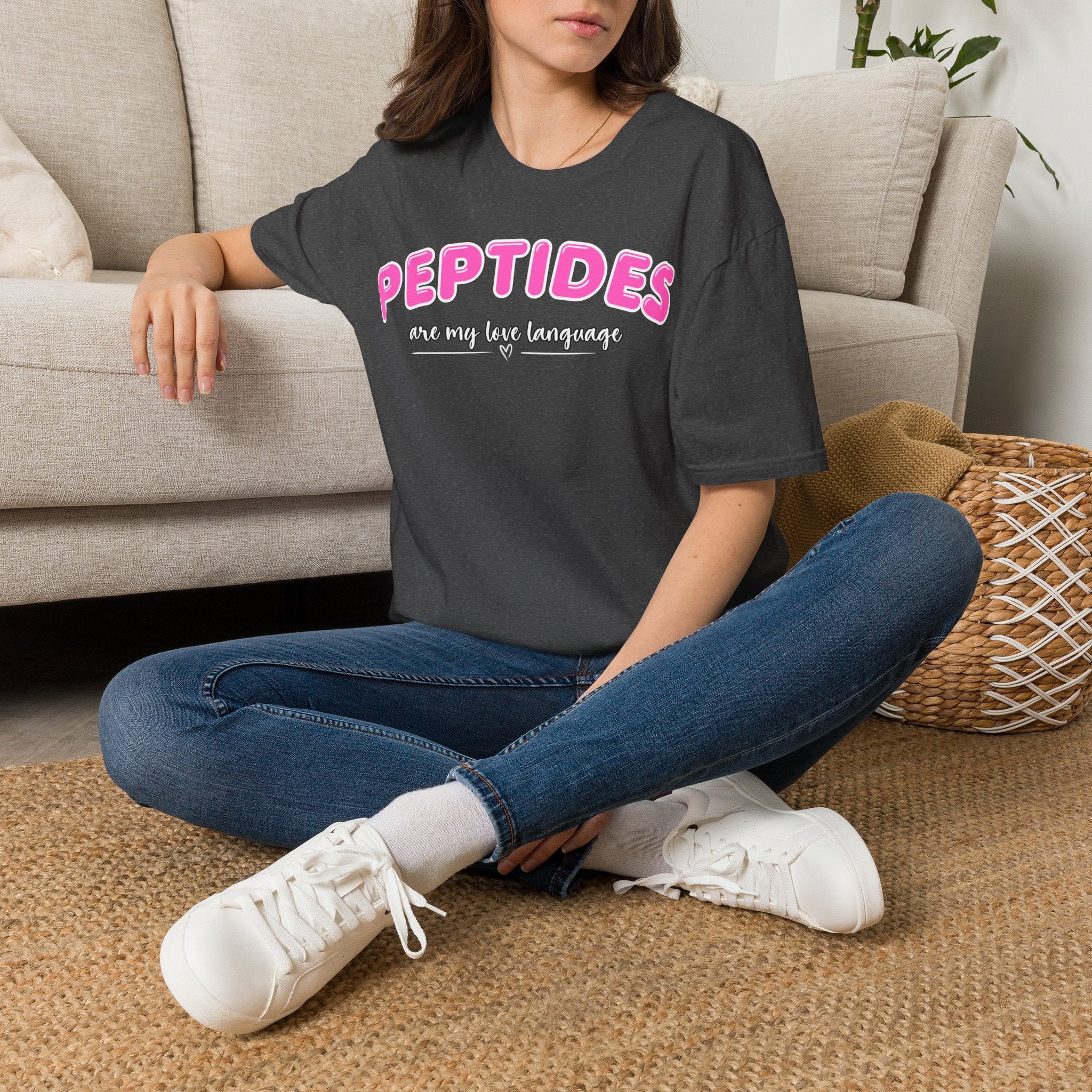 Peptides Are My Love Language T-Shirt Pink