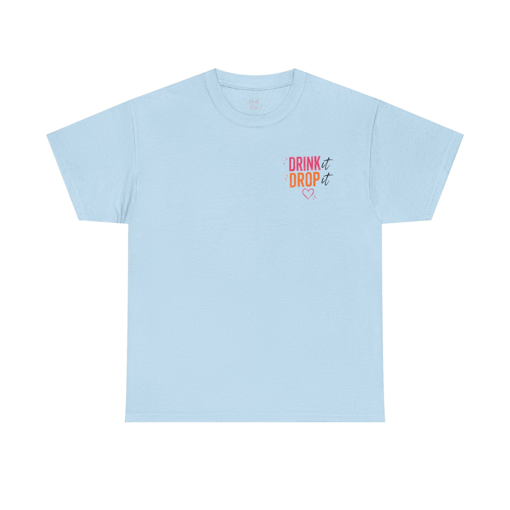 Drink Drop It or Lit Tee — Retro Cocktail Party Graphic T-Shirt