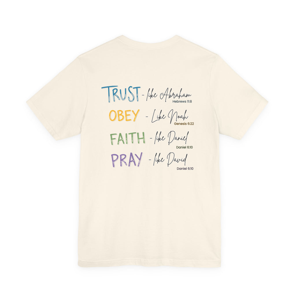 Love Like Jesus Christian Shirt for Women, Trust Obey Pray Faith Scripture Tee, Faith Led Apparel, Bible Study gift, Scripture Reading Shirt