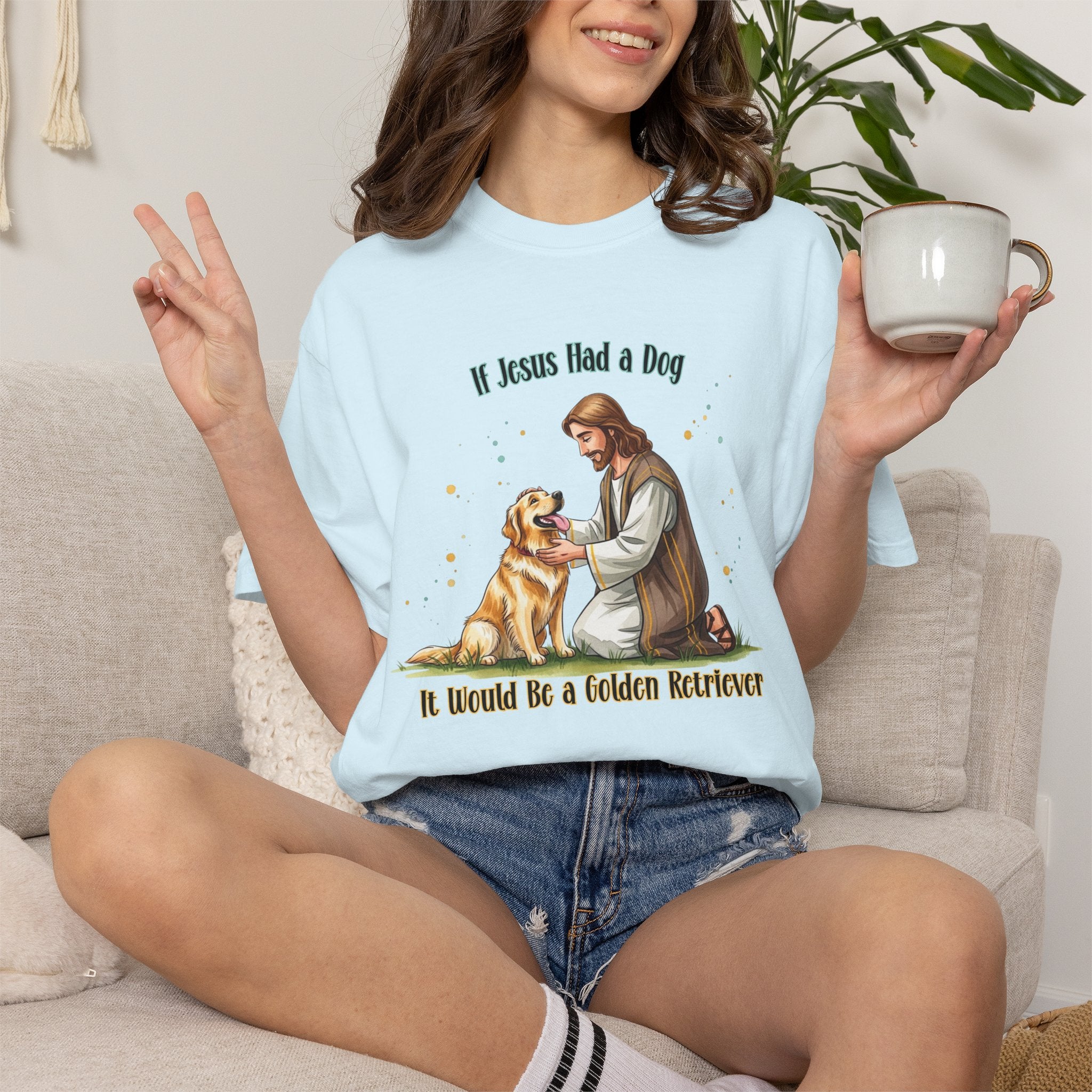 If Jesus Had a Dog It Would Be a Golden Retriever Shirt, Comfort Colors Jesus and Dog T Shirt, Faith Based Dog Shirt, Dog Lover Gift