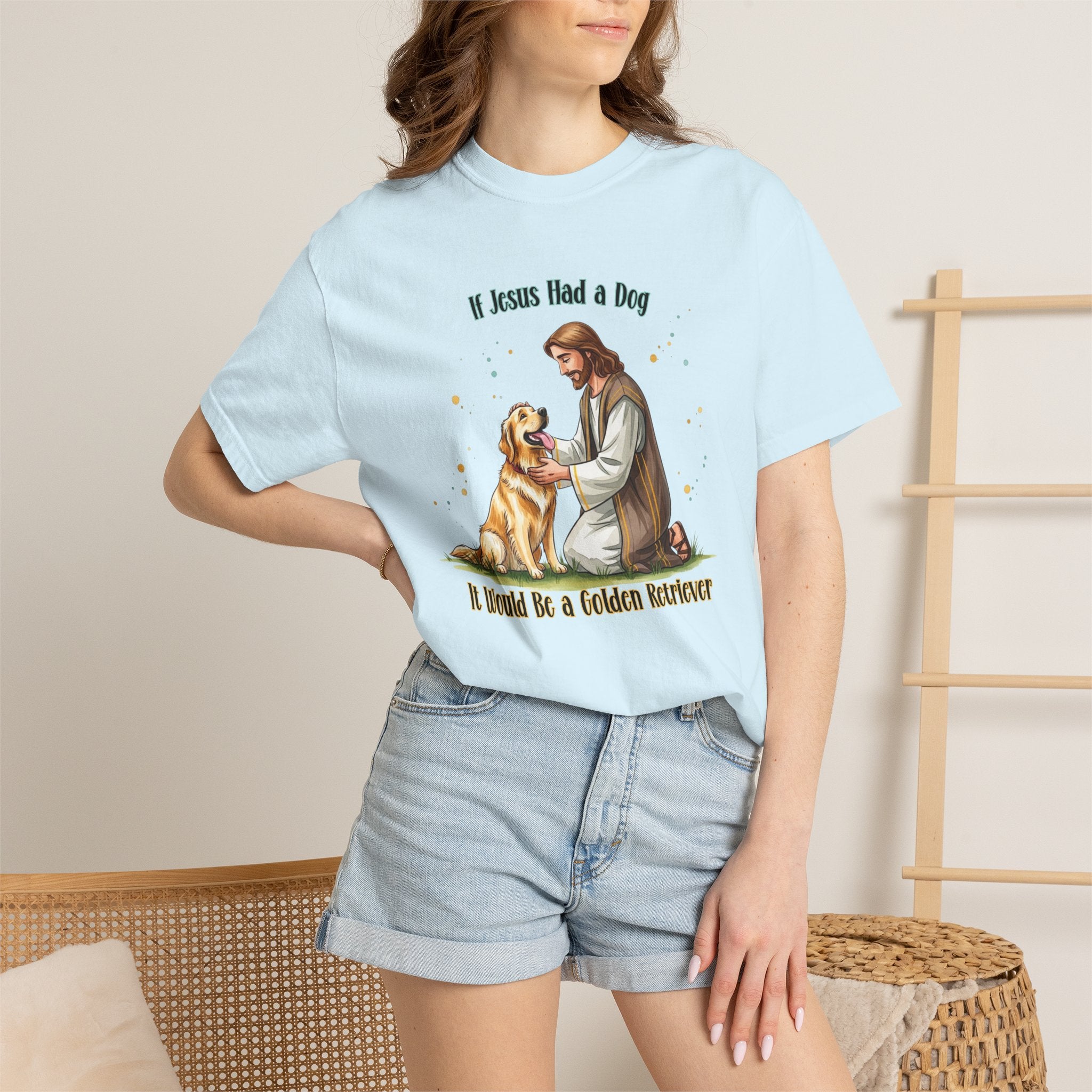 If Jesus Had a Dog It Would Be a Golden Retriever Shirt, Comfort Colors Jesus and Dog T Shirt, Faith Based Dog Shirt, Dog Lover Gift