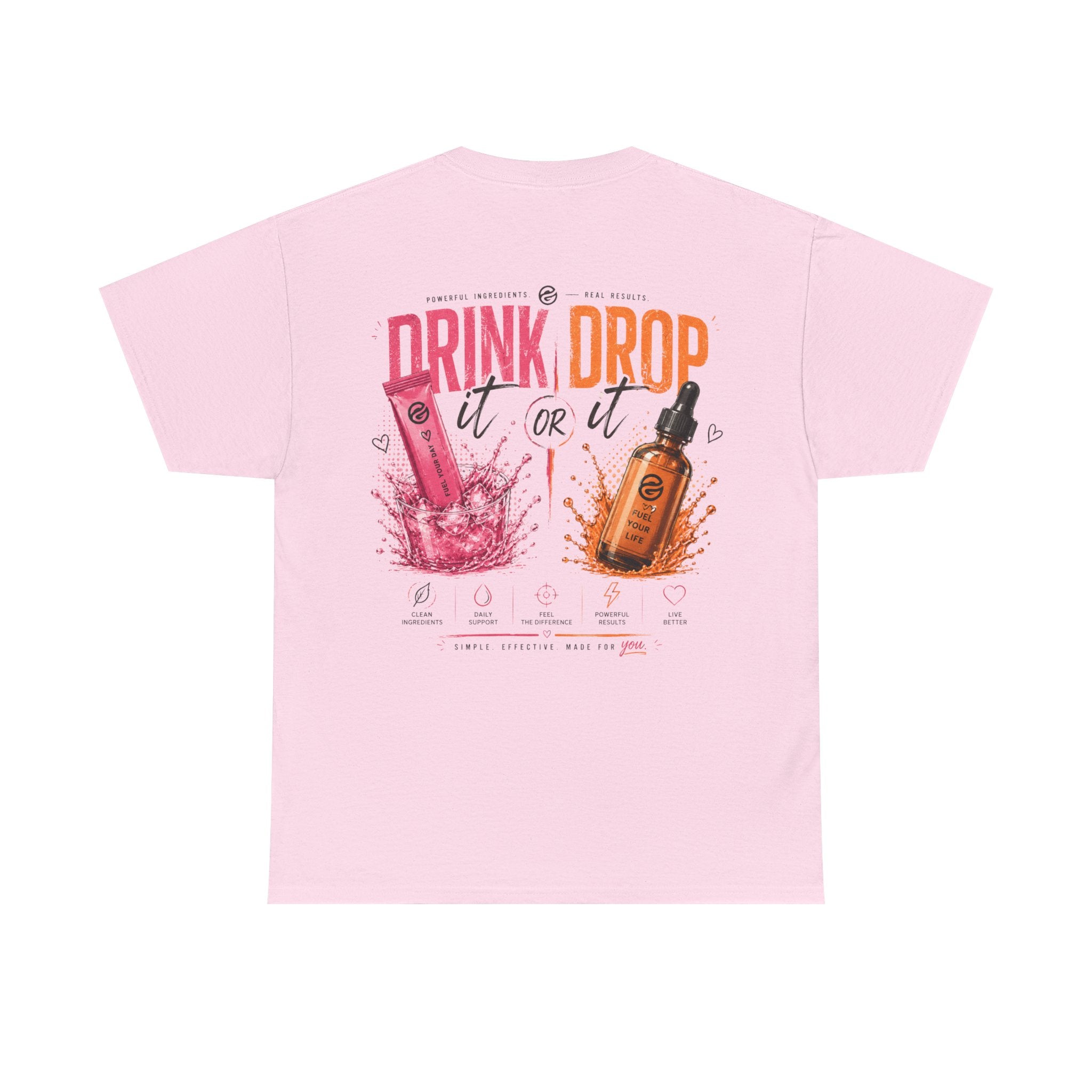 Drink Drop It or Lit Tee — Retro Cocktail Party Graphic T-Shirt