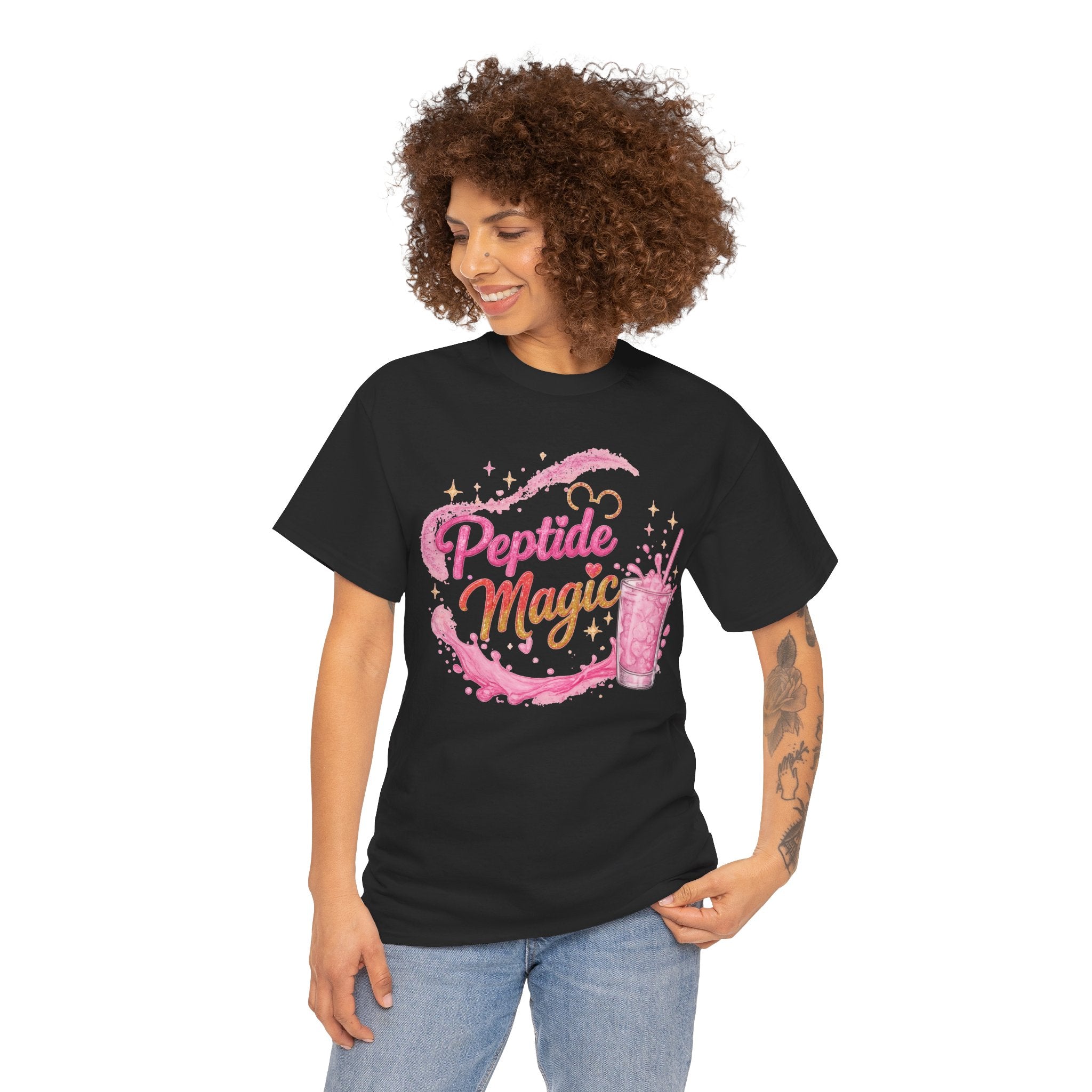 Peptide Magic Tee - Pink Milkshake Aesthetic Graphic T-Shirt