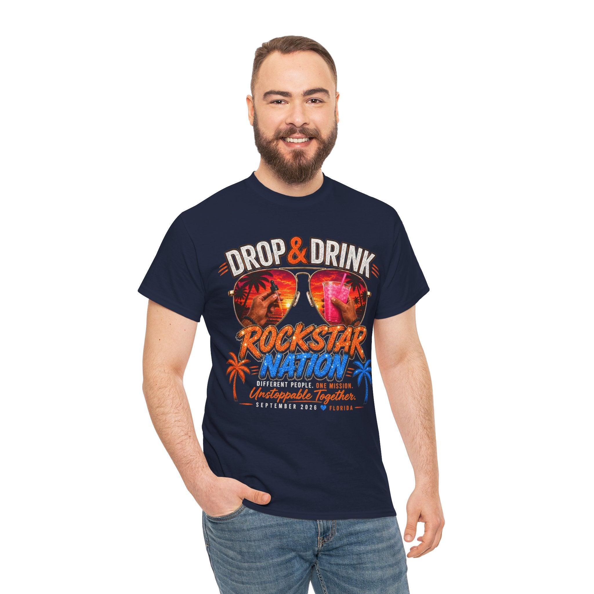 Unisex Florida Sunset Tee - "Drop & Drink" Beach Vacation T-Shirt