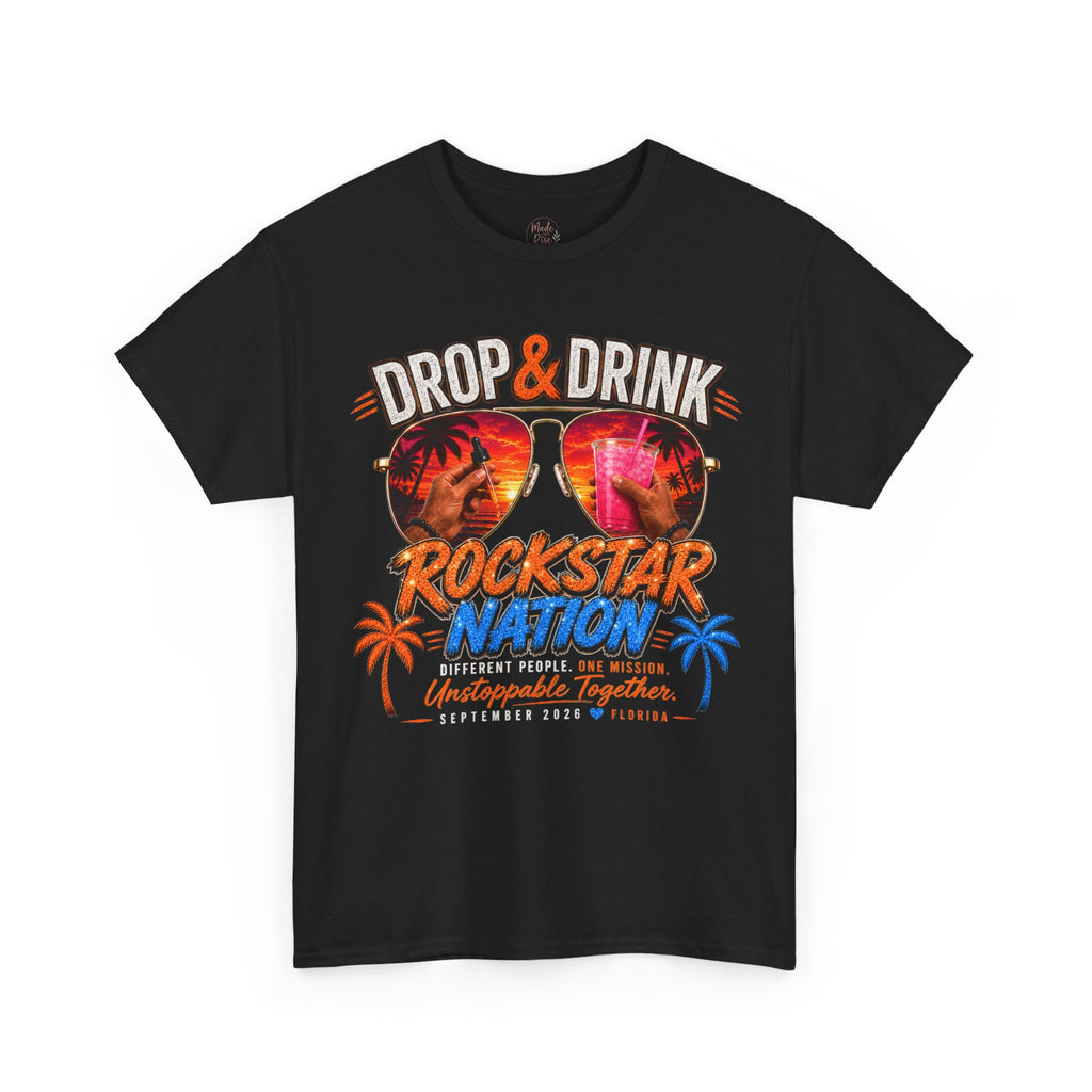 Unisex Florida Sunset Tee - "Drop & Drink" Beach Vacation T-Shirt