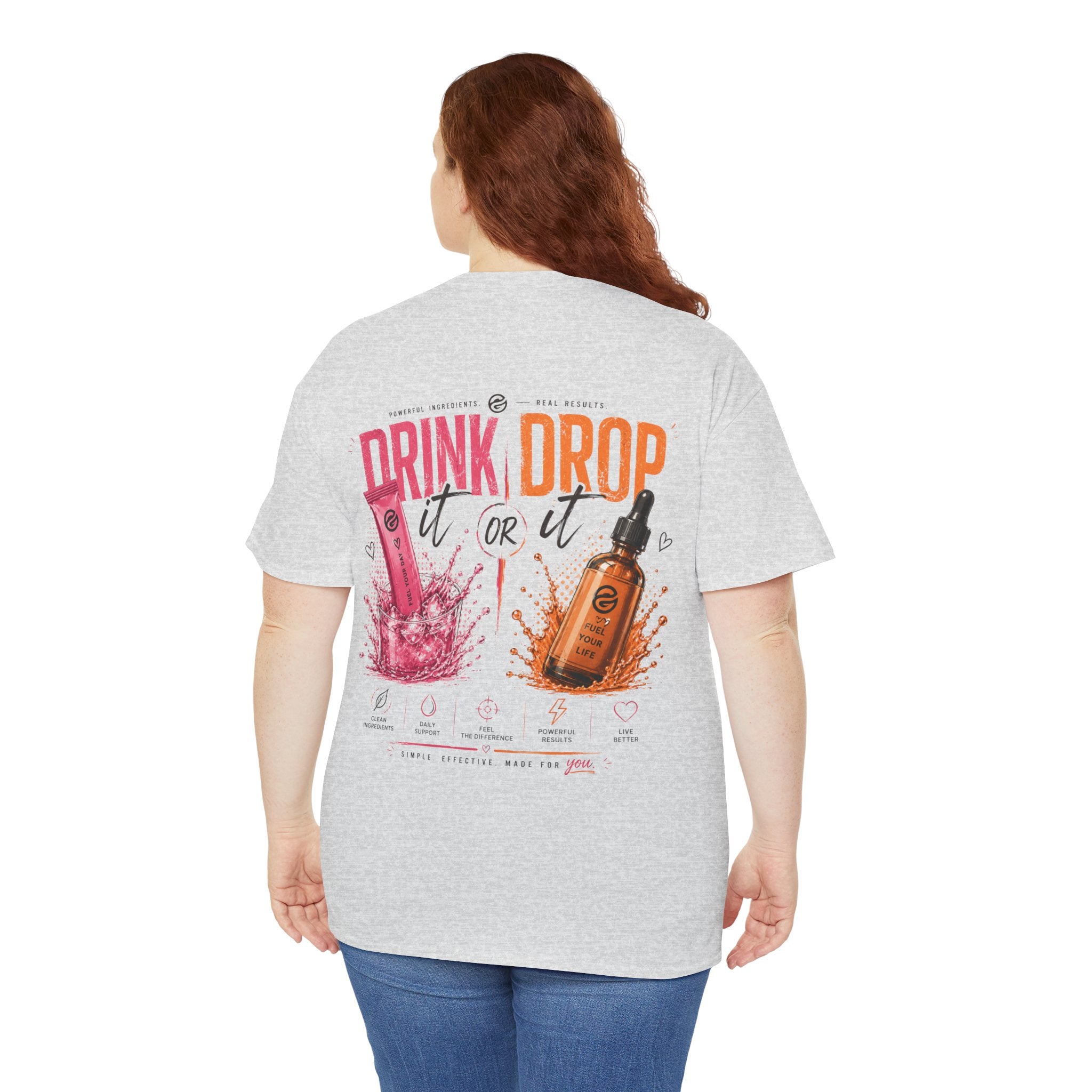 Drink Drop It or Lit Tee — Retro Cocktail Party Graphic T-Shirt