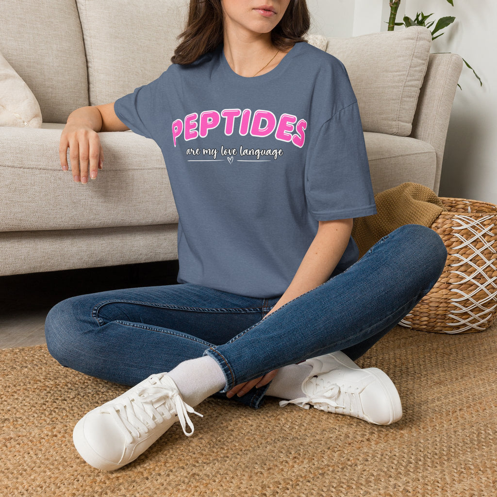 Peptides Are My Love Language T-Shirt Pink