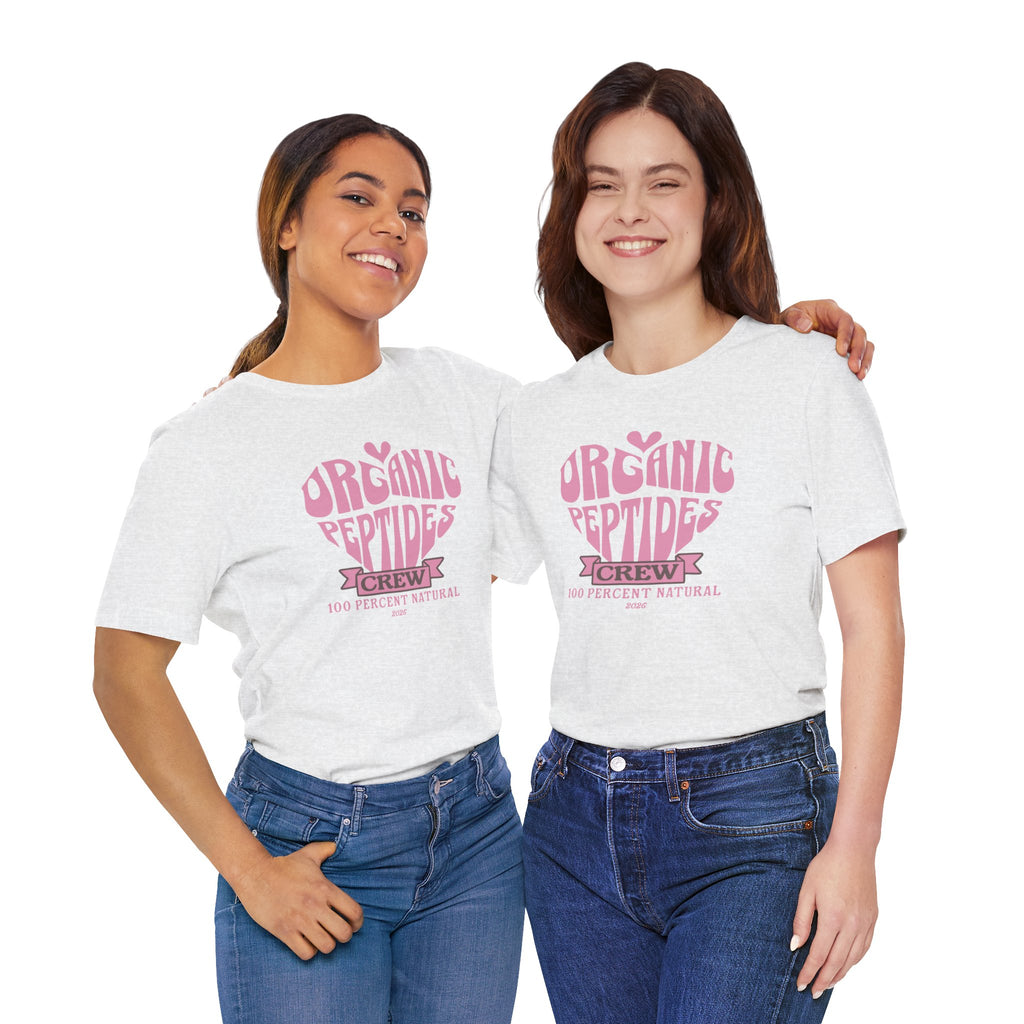 Organic Peptides Tee — Cute Retro Script Graphic T-Shirt