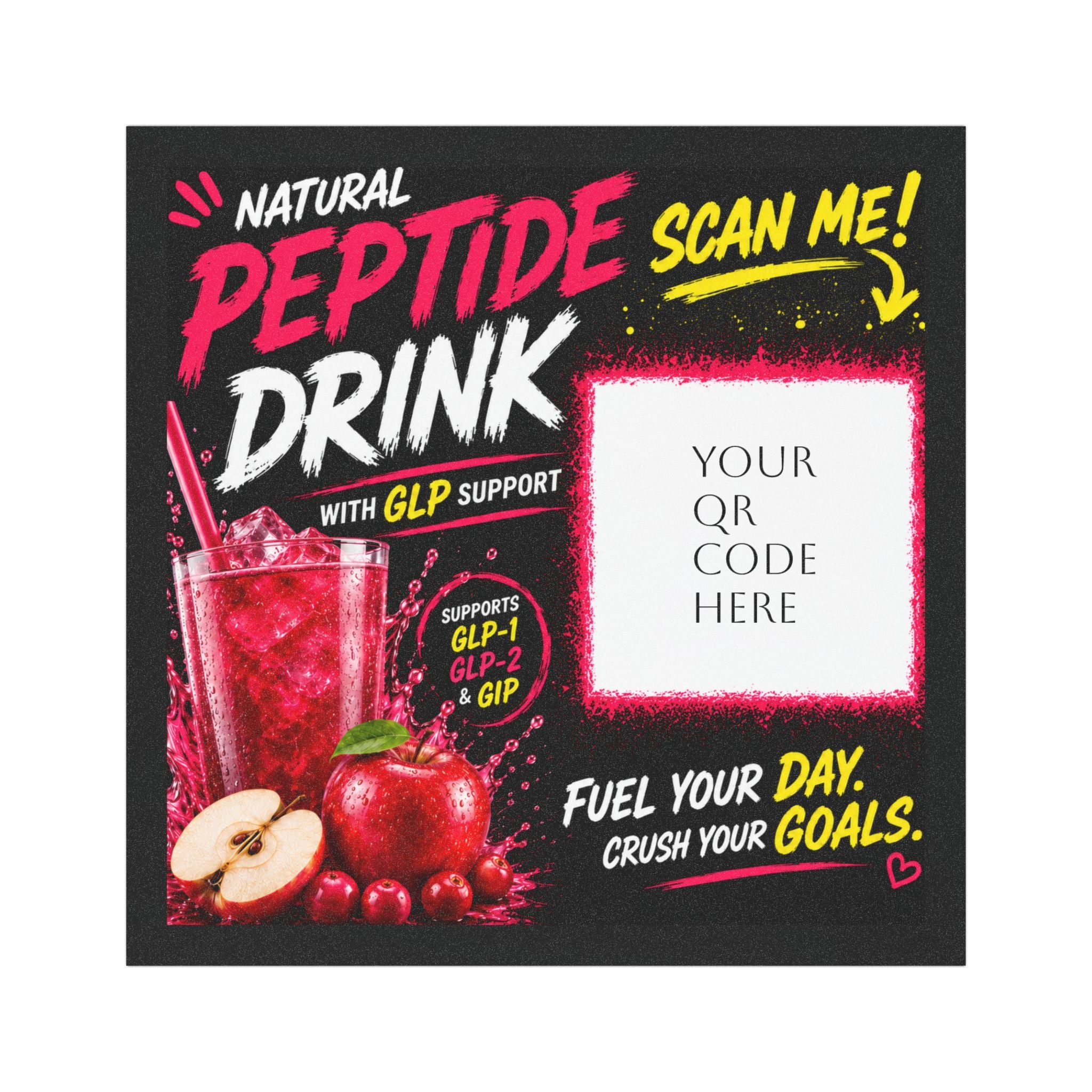 Car Magnet ~ Natural Peptide Drink QR Promo- Customizable QR Code