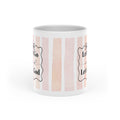 Let Go Let God Heart-Shaped Mug | Pink Stripe Faith Ceramic
