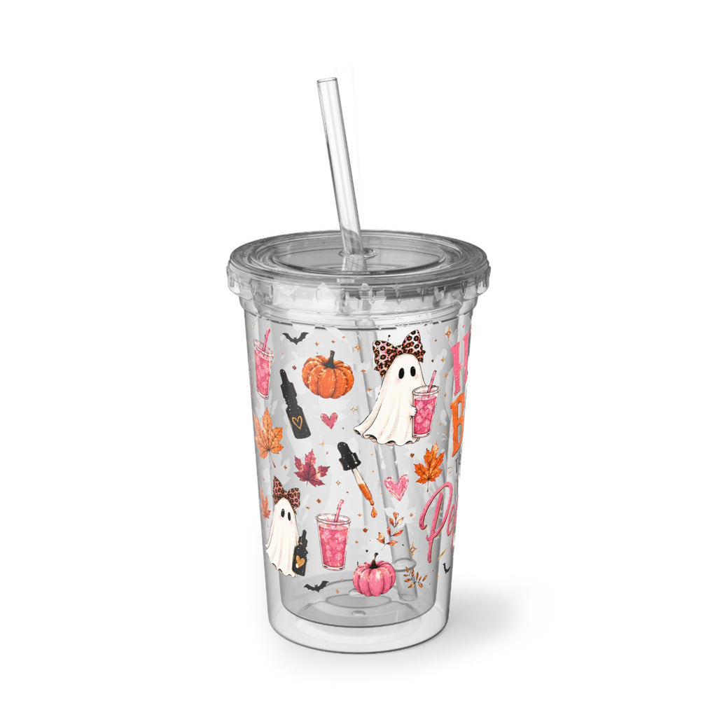 Autumn 'Hey Boo' Ghost Acrylic Tumbler