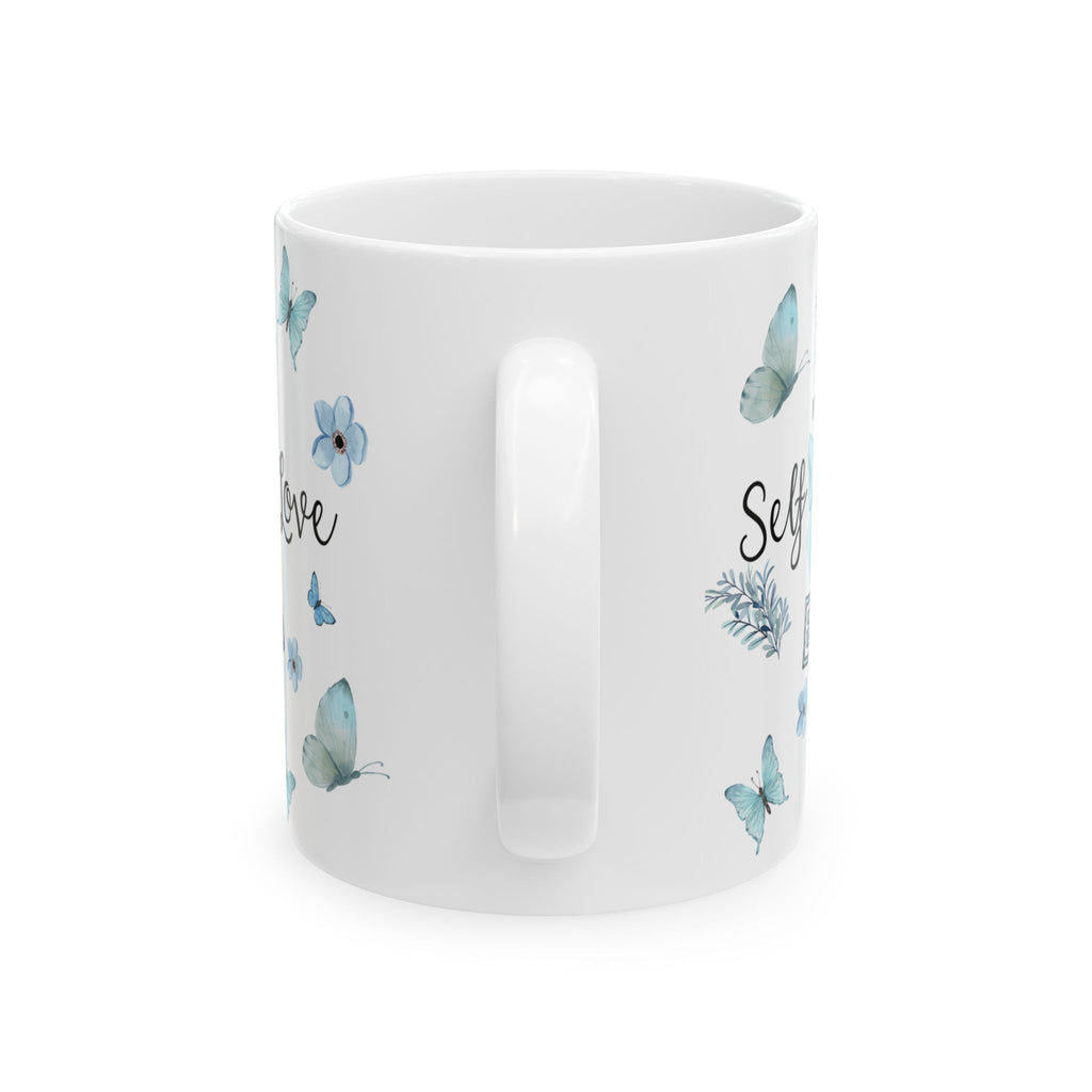 Blue Butterfly Mug, Watercolor Butterflies Ceramic Cup, In My Self Love Era, Gift for Teen, Mothers Day Gift, Positive Affirmations