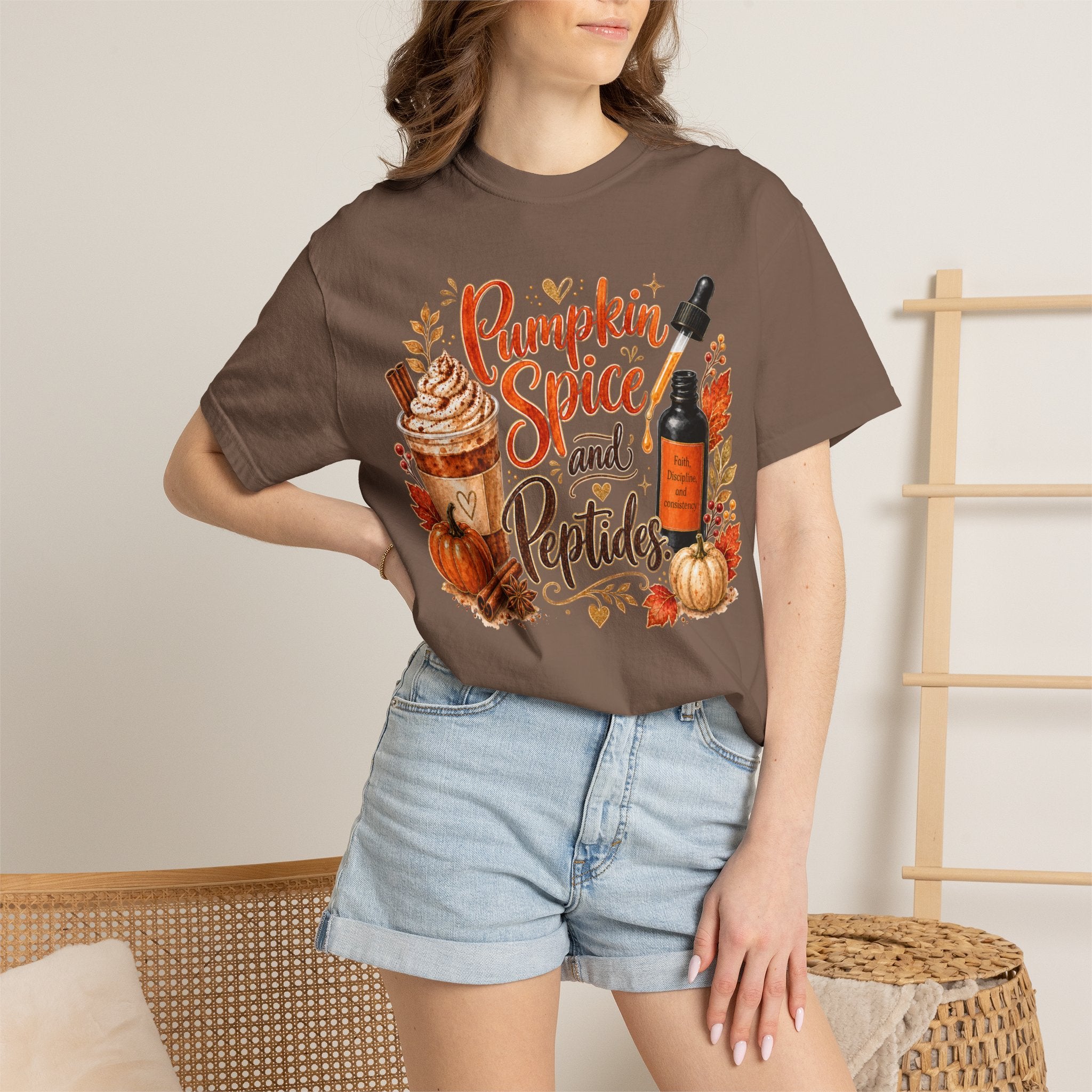 Pumpkin Spice and Peptides T-Shirt