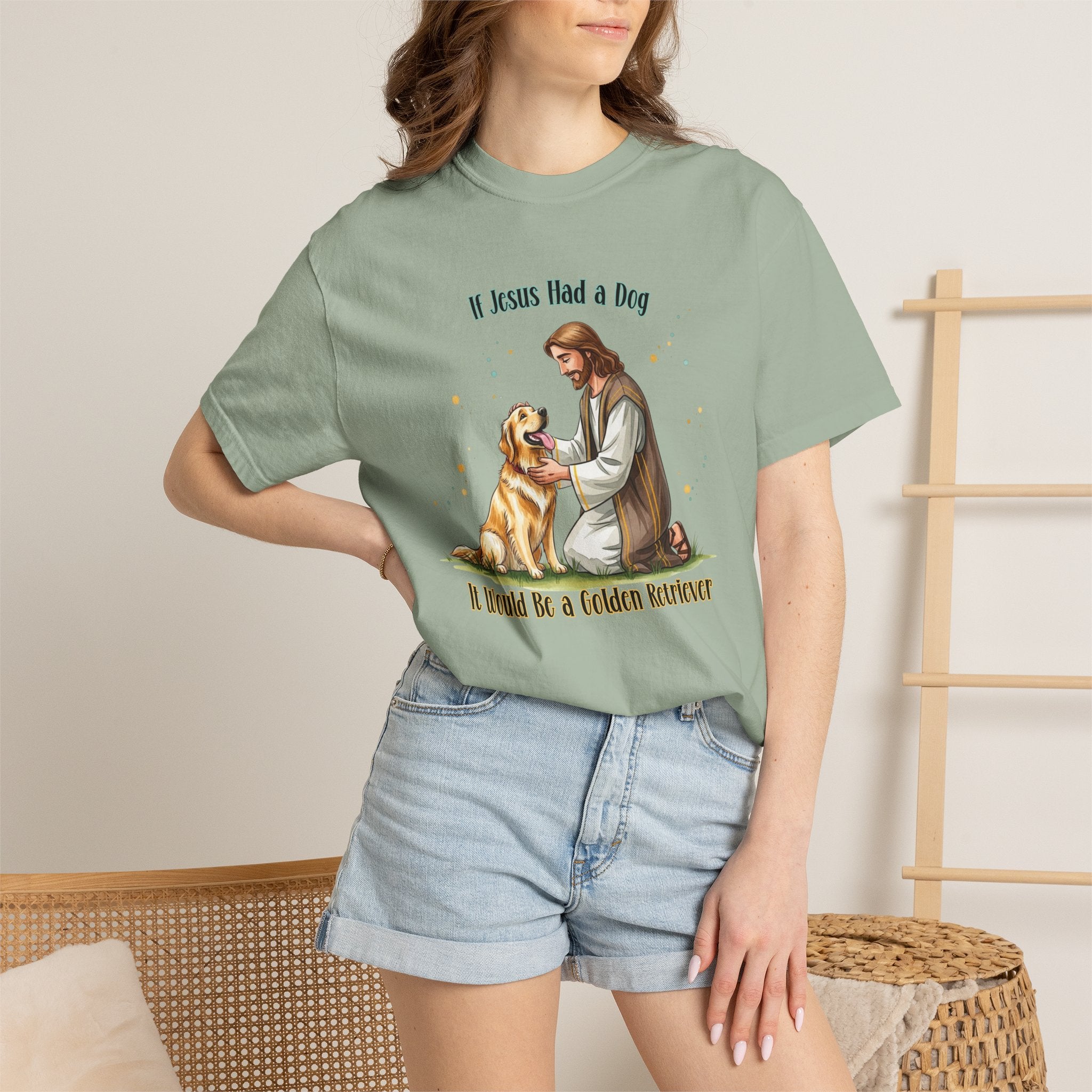 If Jesus Had a Dog It Would Be a Golden Retriever Shirt, Comfort Colors Jesus and Dog T Shirt, Faith Based Dog Shirt, Dog Lover Gift