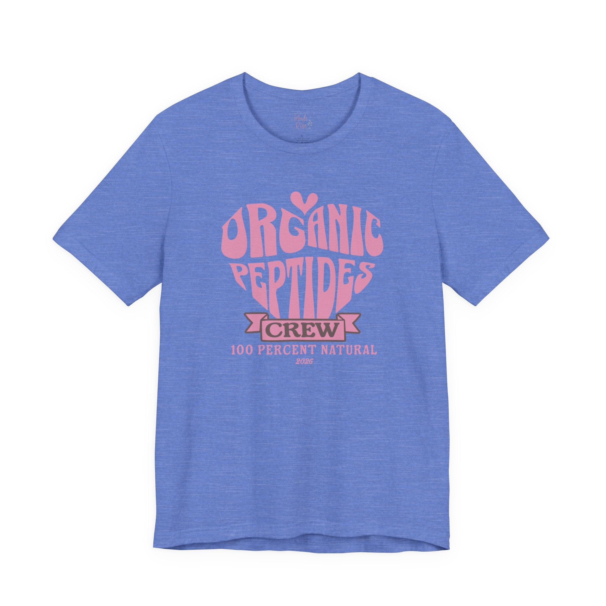 Organic Peptides Tee — Cute Retro Script Graphic T-Shirt