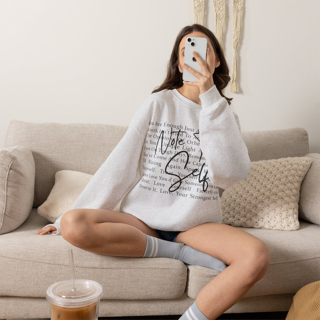 You Are Enough Crewneck Sweatshirt – Inspirational Self-Love Pullover