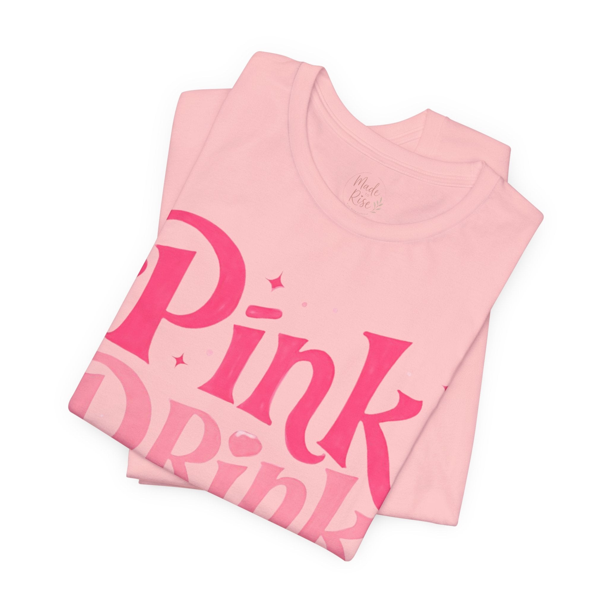 Pink Drink Magic Tee — Cute Retro Script Graphic T-Shirt