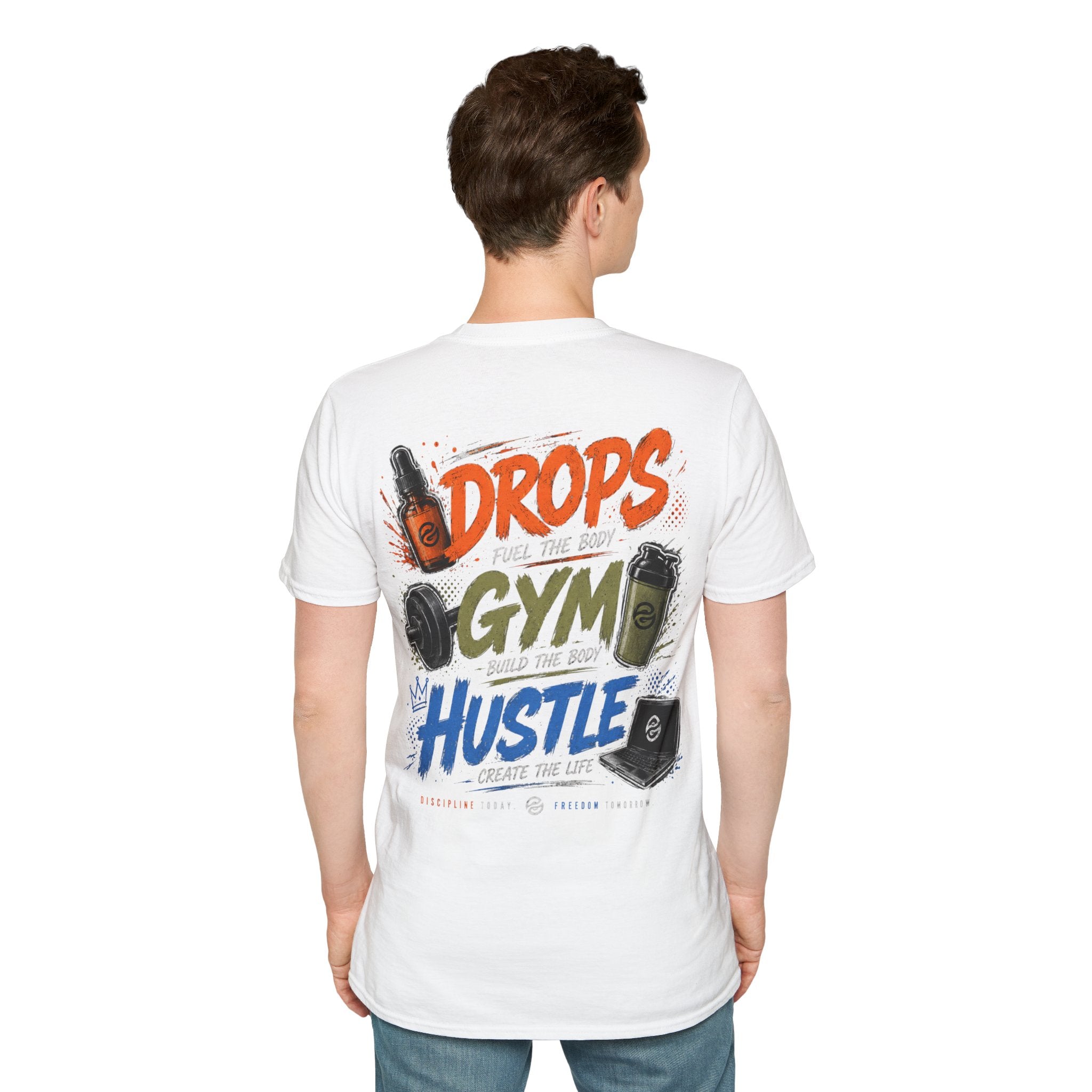 Men's Discipline • Dedication • Domination T-Shirt — Motivational Fitness Tee