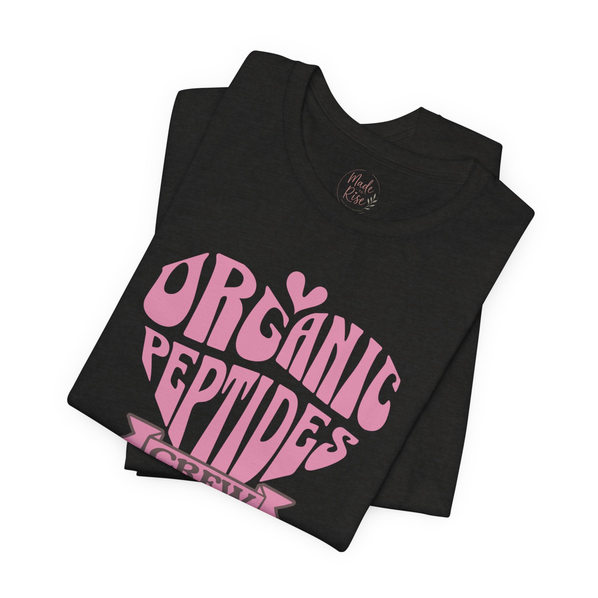 Organic Peptides Tee — Cute Retro Script Graphic T-Shirt