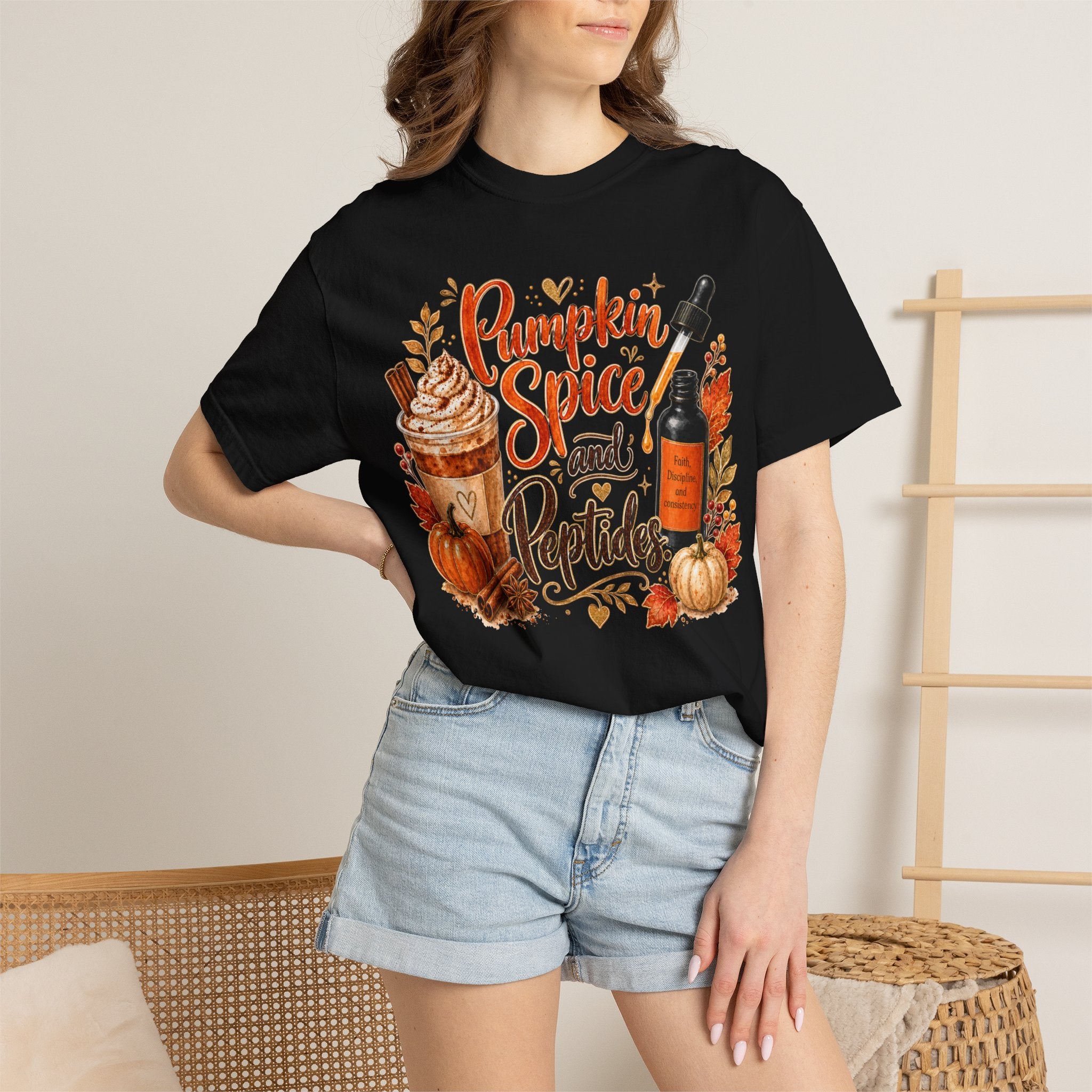 Pumpkin Spice and Peptides T-Shirt