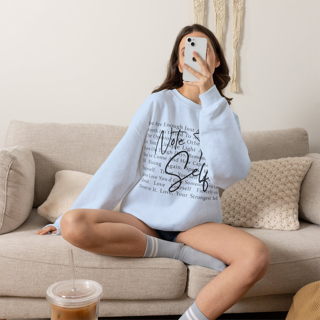 You Are Enough Crewneck Sweatshirt – Inspirational Self-Love Pullover
