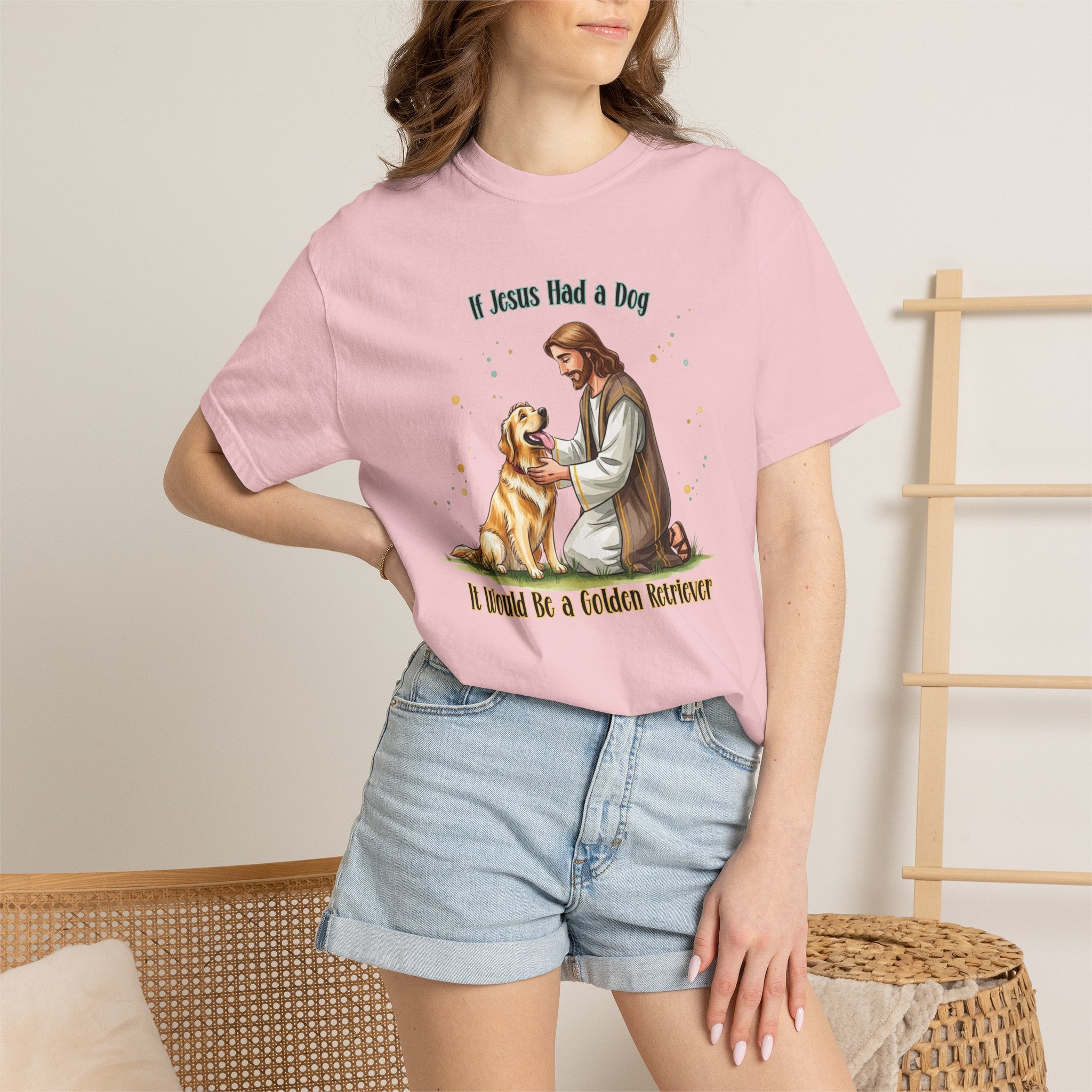 If Jesus Had a Dog It Would Be a Golden Retriever Shirt, Comfort Colors Jesus and Dog T Shirt, Faith Based Dog Shirt, Dog Lover Gift