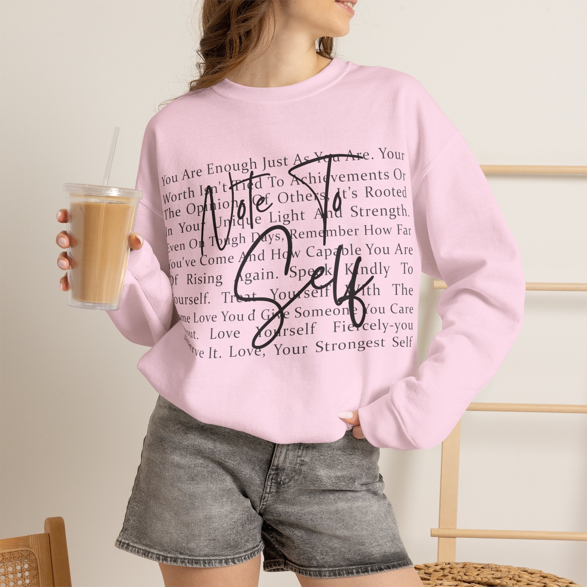 You Are Enough Crewneck Sweatshirt – Inspirational Self-Love Pullover