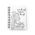 Grow Through What You Go Through Spiral Bound Journal | Floral Tulips Coloring Cover