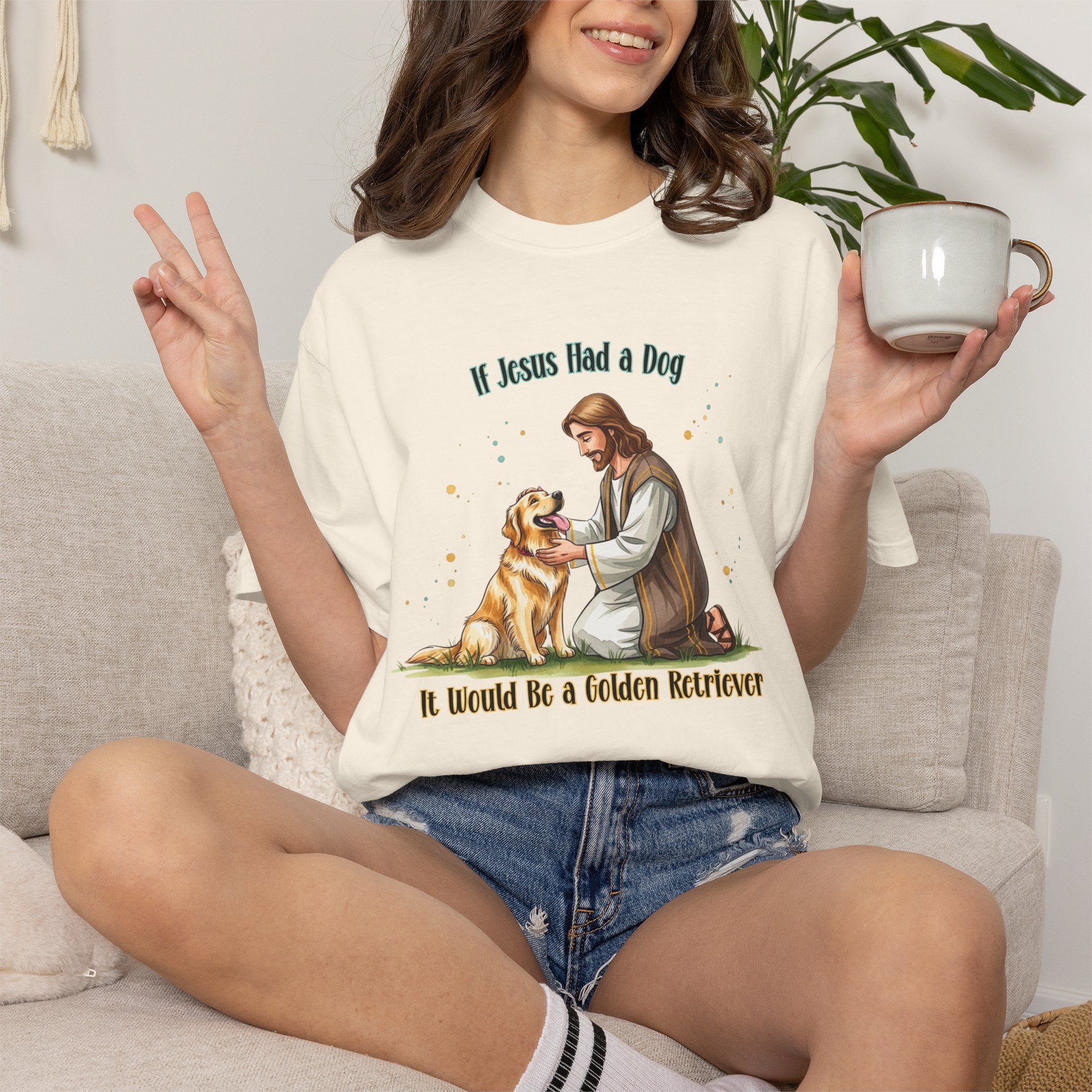 If Jesus Had a Dog It Would Be a Golden Retriever Shirt, Comfort Colors Jesus and Dog T Shirt, Faith Based Dog Shirt, Dog Lover Gift