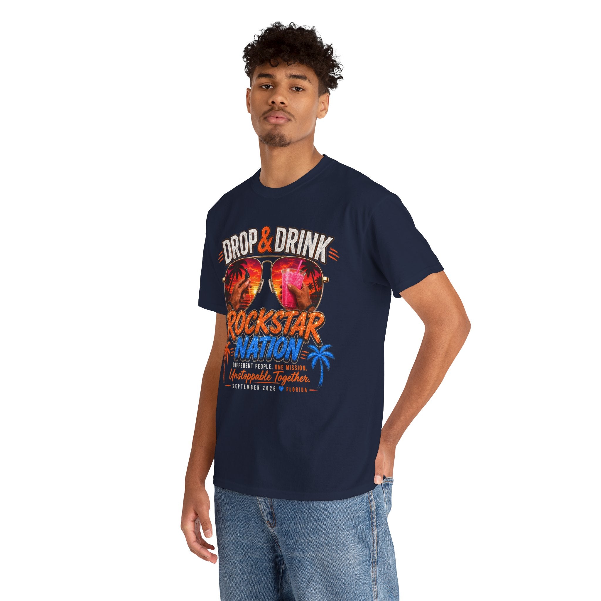 Unisex Florida Sunset Tee - "Drop & Drink" Beach Vacation T-Shirt
