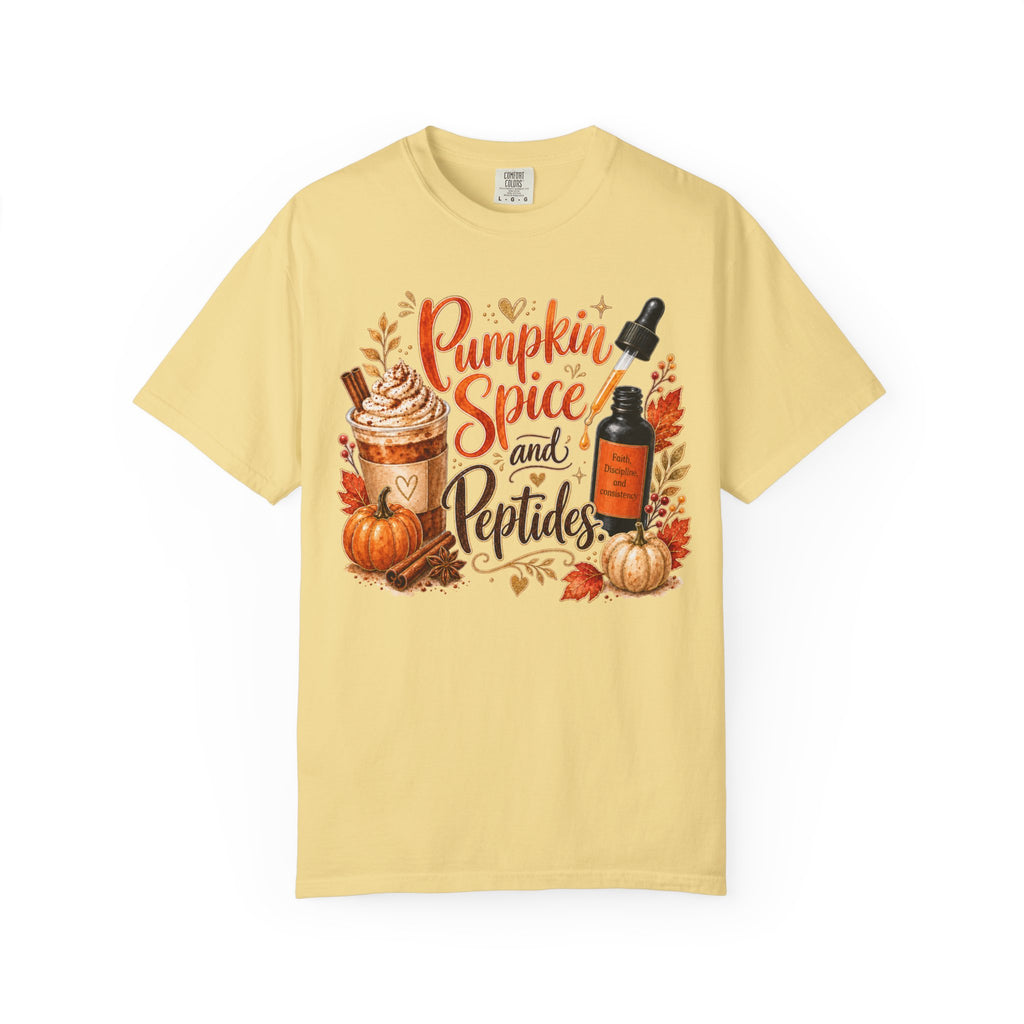 Pumpkin Spice and Peptides T-Shirt