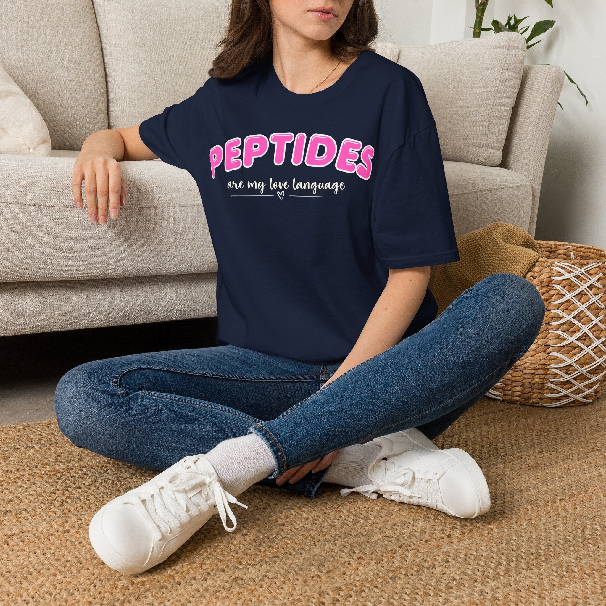 Peptides Are My Love Language T-Shirt Pink